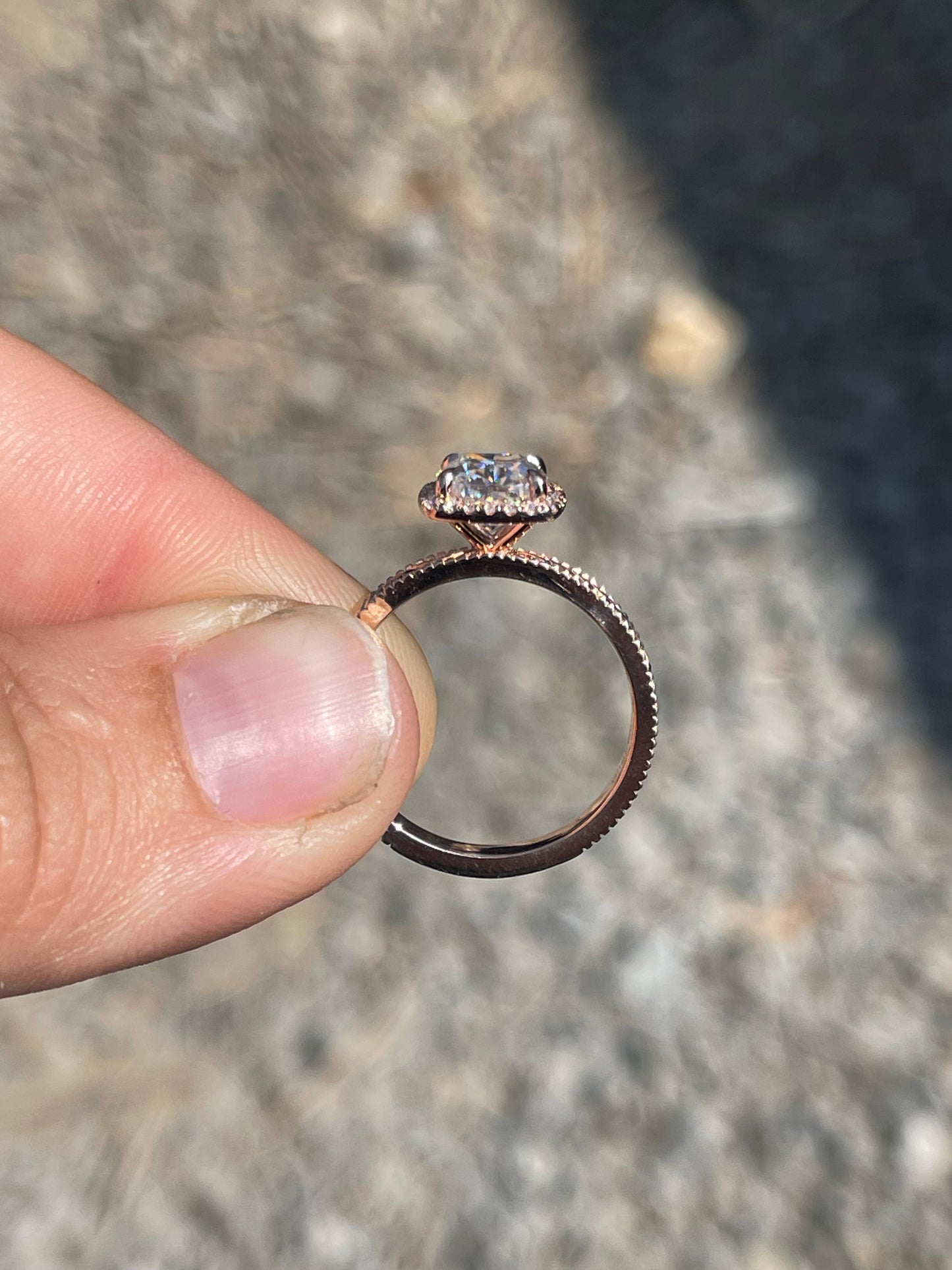 Skylar 6.5US 10K Rose Gold Engagement Ring