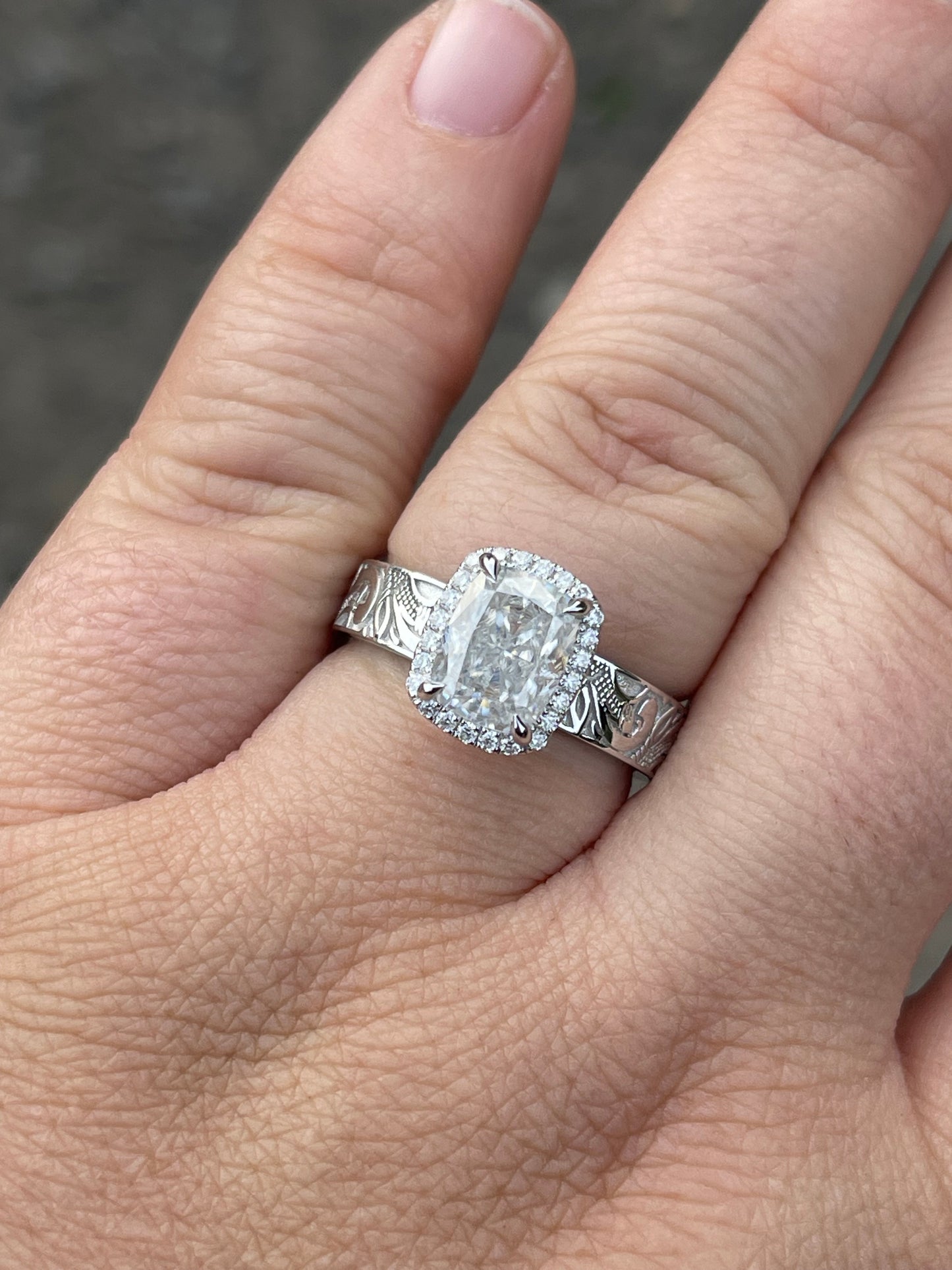Kallie 7.5US Sterling Silver Engagement Ring