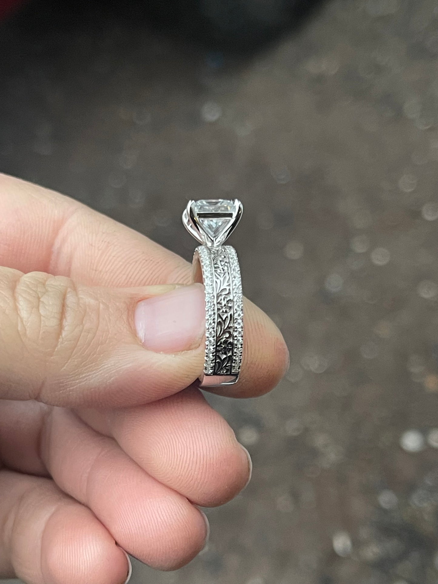 Camryn 8US 10k White Gold Engagement Ring
