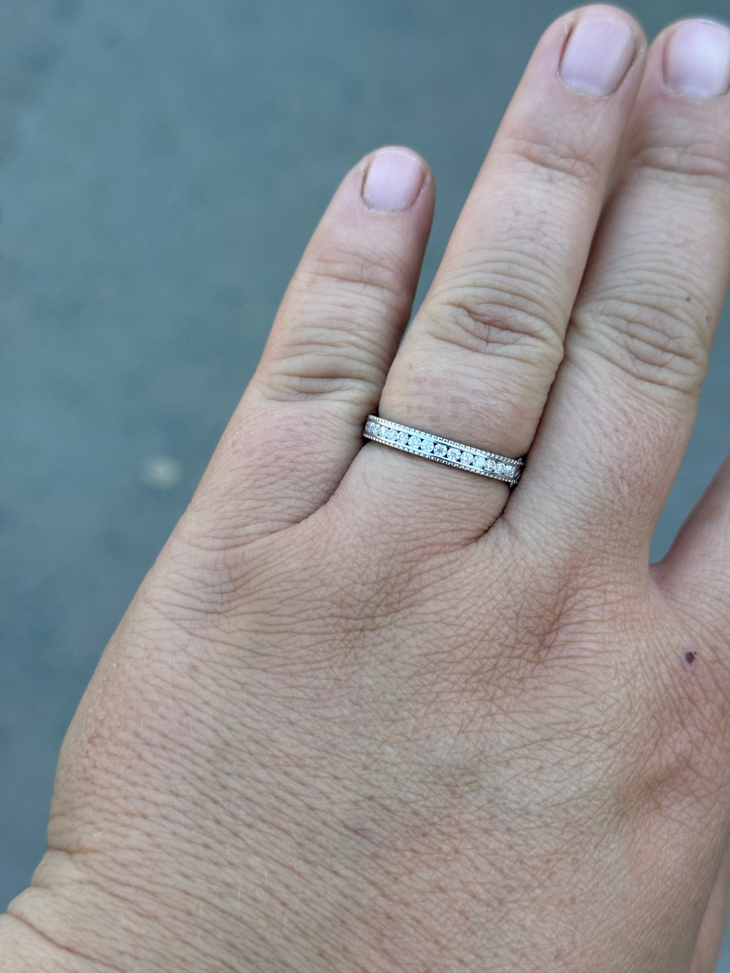 Brindle Sterling Silver Moissanite Ring