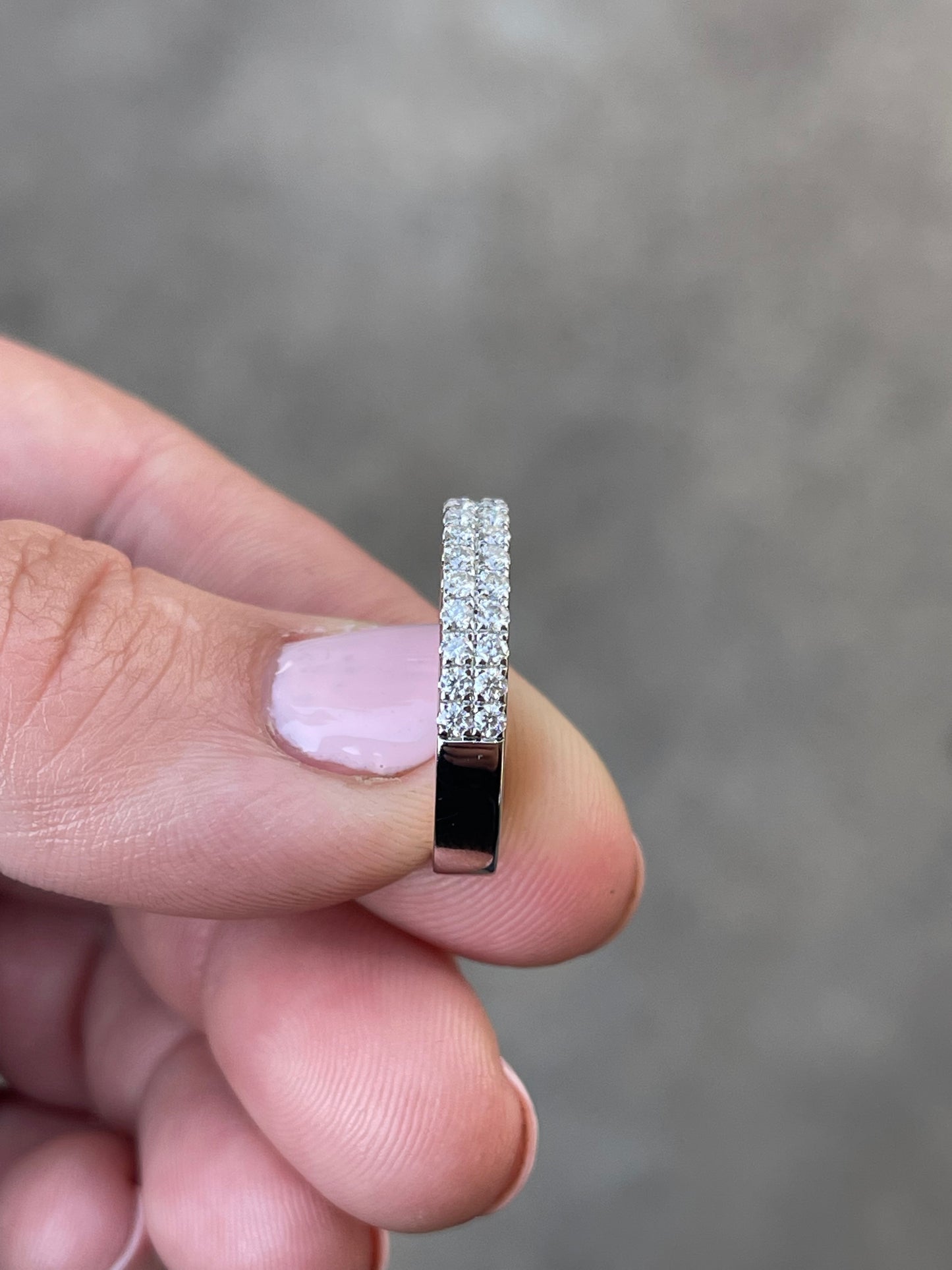 Cordelia Moissanite Sterling Silver Wedding Band