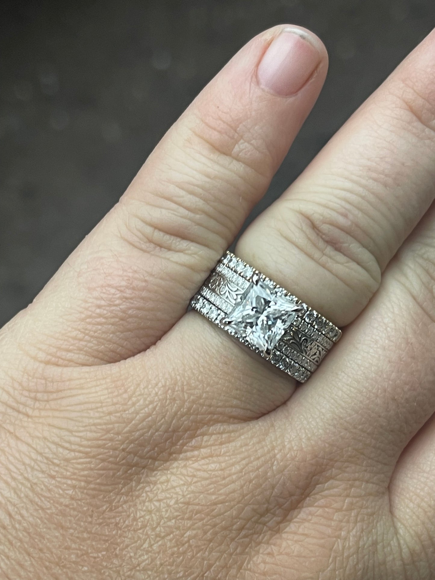 Camryn 8US 10k White Gold Engagement Ring