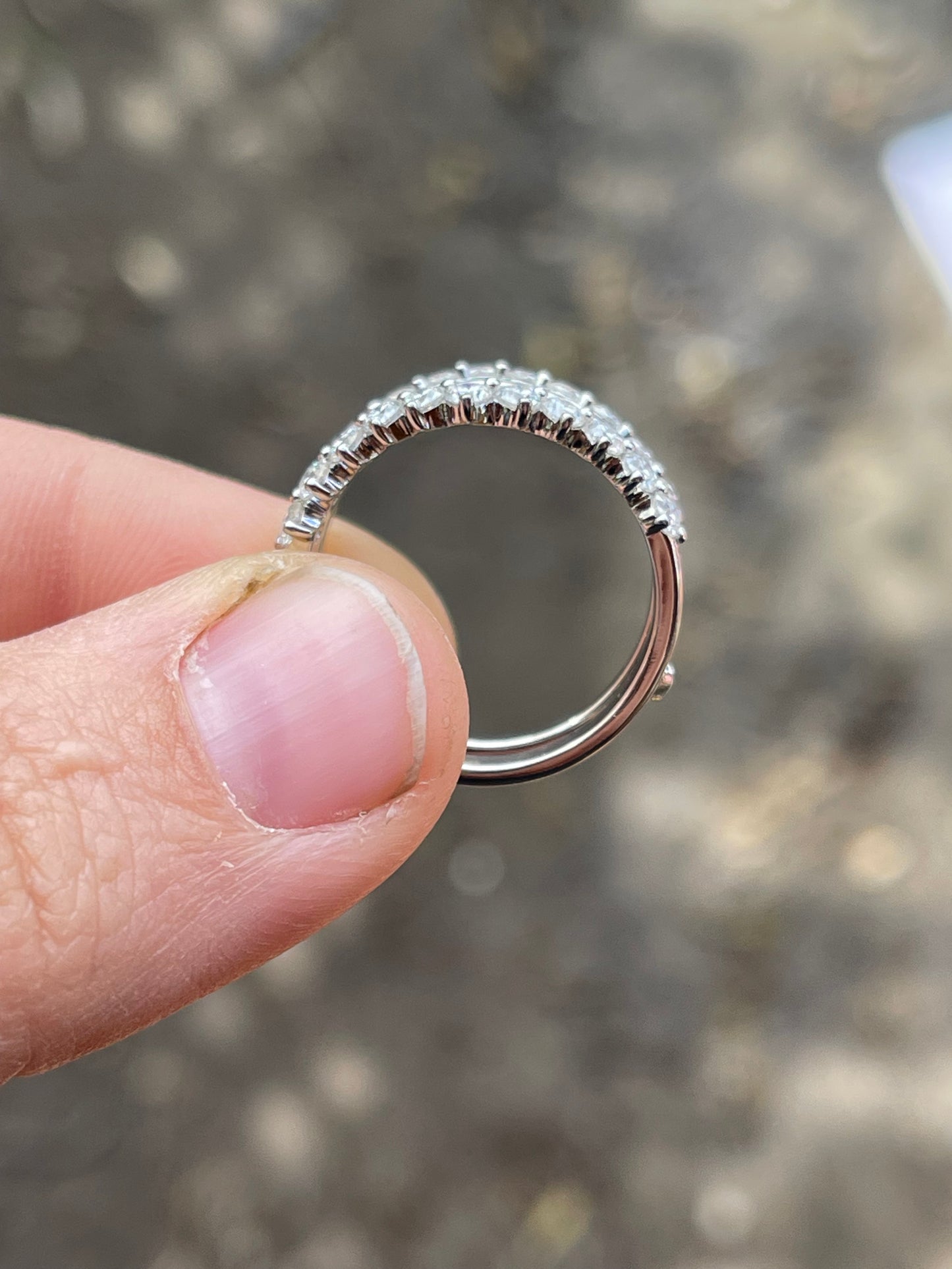 Danette Moissanite Sterling Silver Wedding Ring