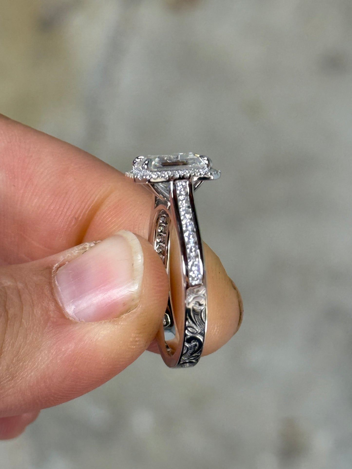 Ren Cathedral Sterling Silver Engagement Ring