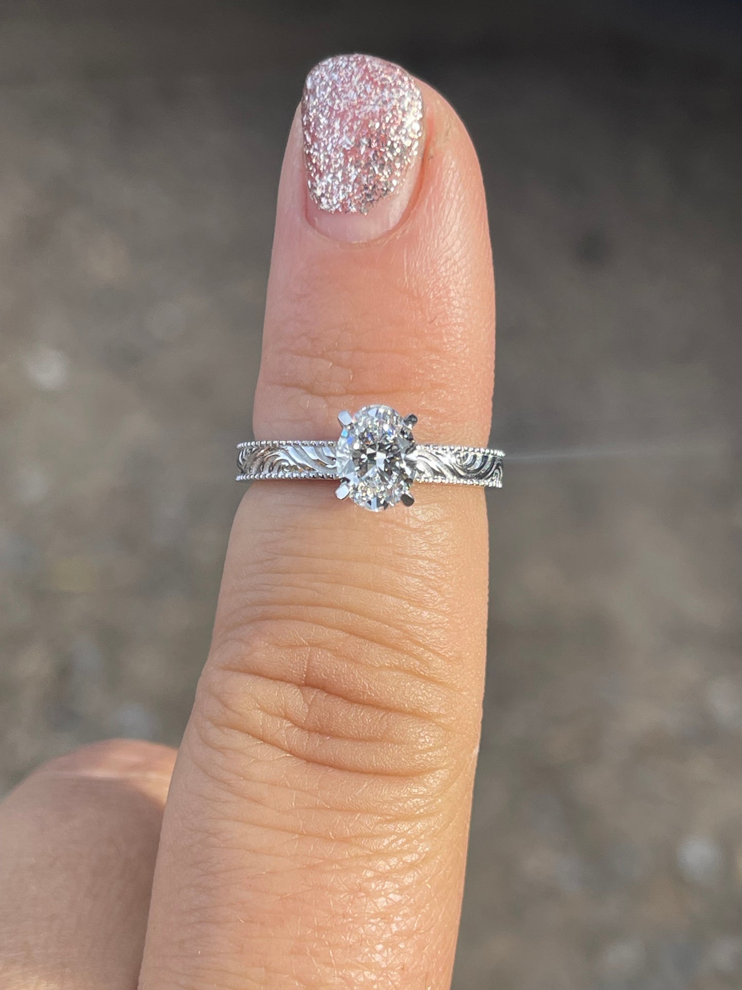 Jolene 1ct Sterling Silver Engagement Ring