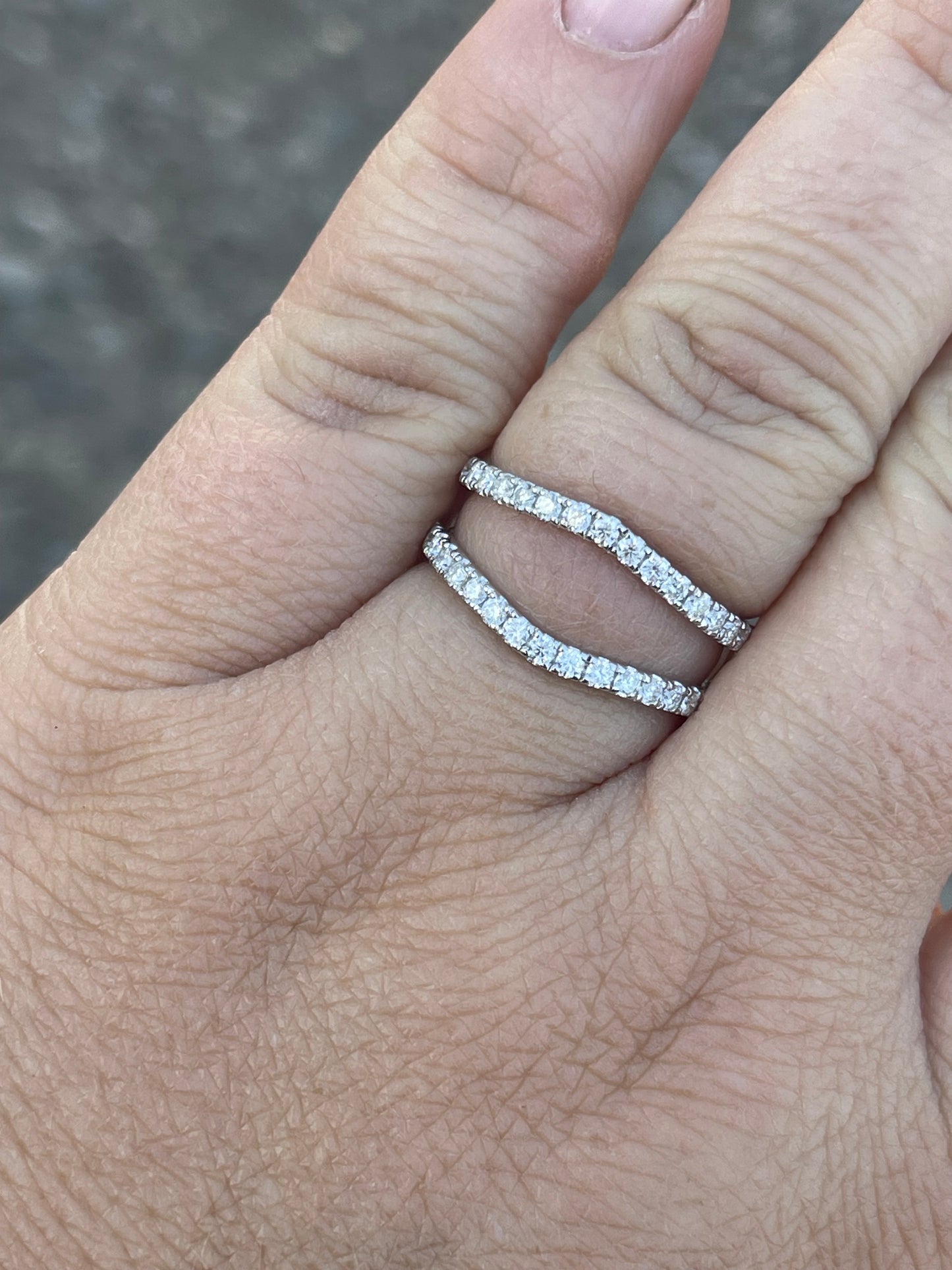 Ridley Moissanite Sterling Silver Wedding Ring