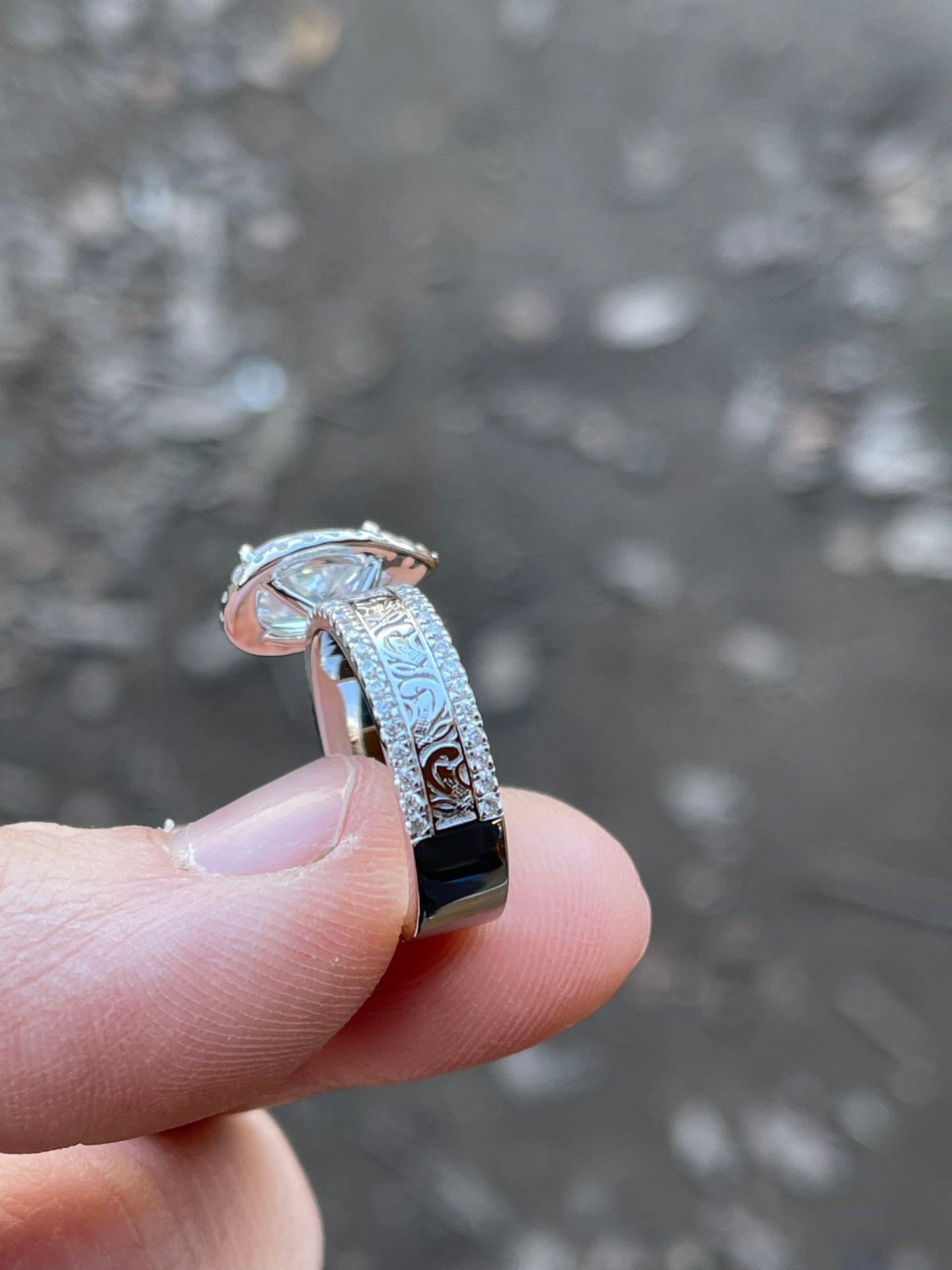 Lucile Sterling Silver Engagement Ring
