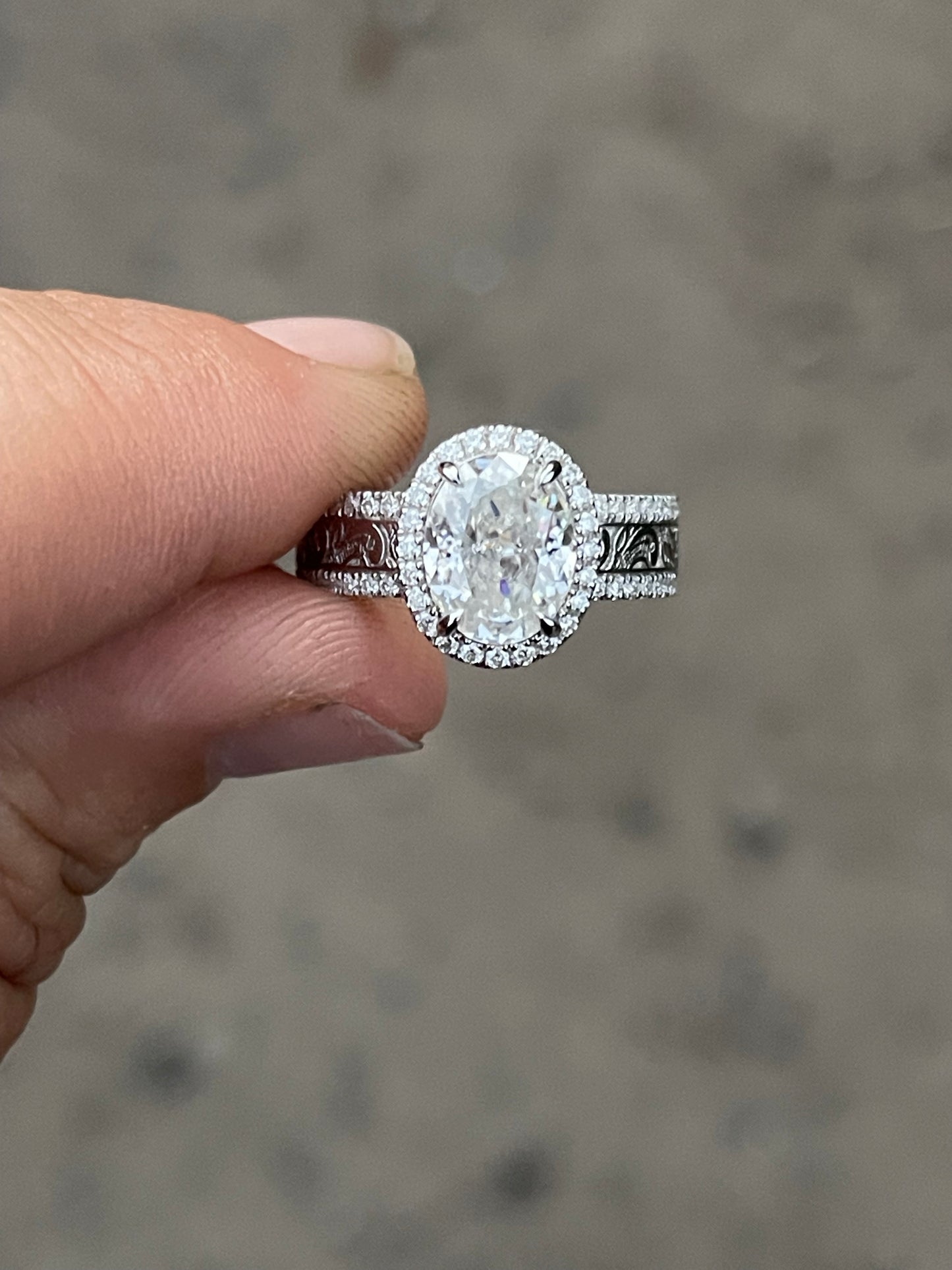 Rye 7US 14K White Gold Engagement Ring