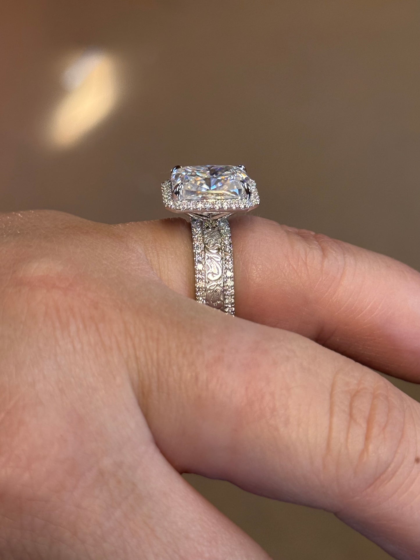 Kennedy 5ct Sterling Silver Engagement Ring Engagement Rings Tines Ranch Co