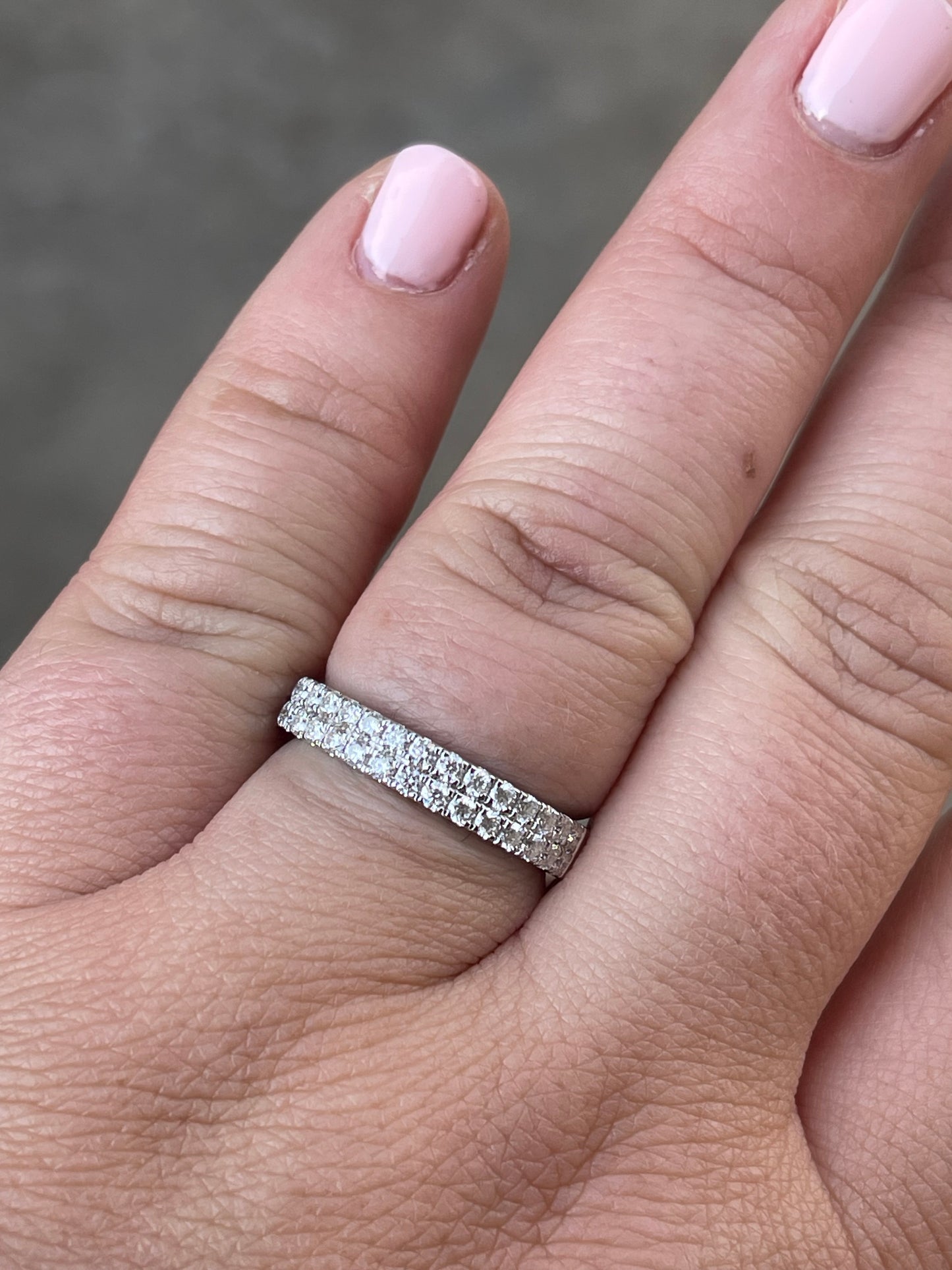 Cordelia Moissanite Sterling Silver Wedding Band