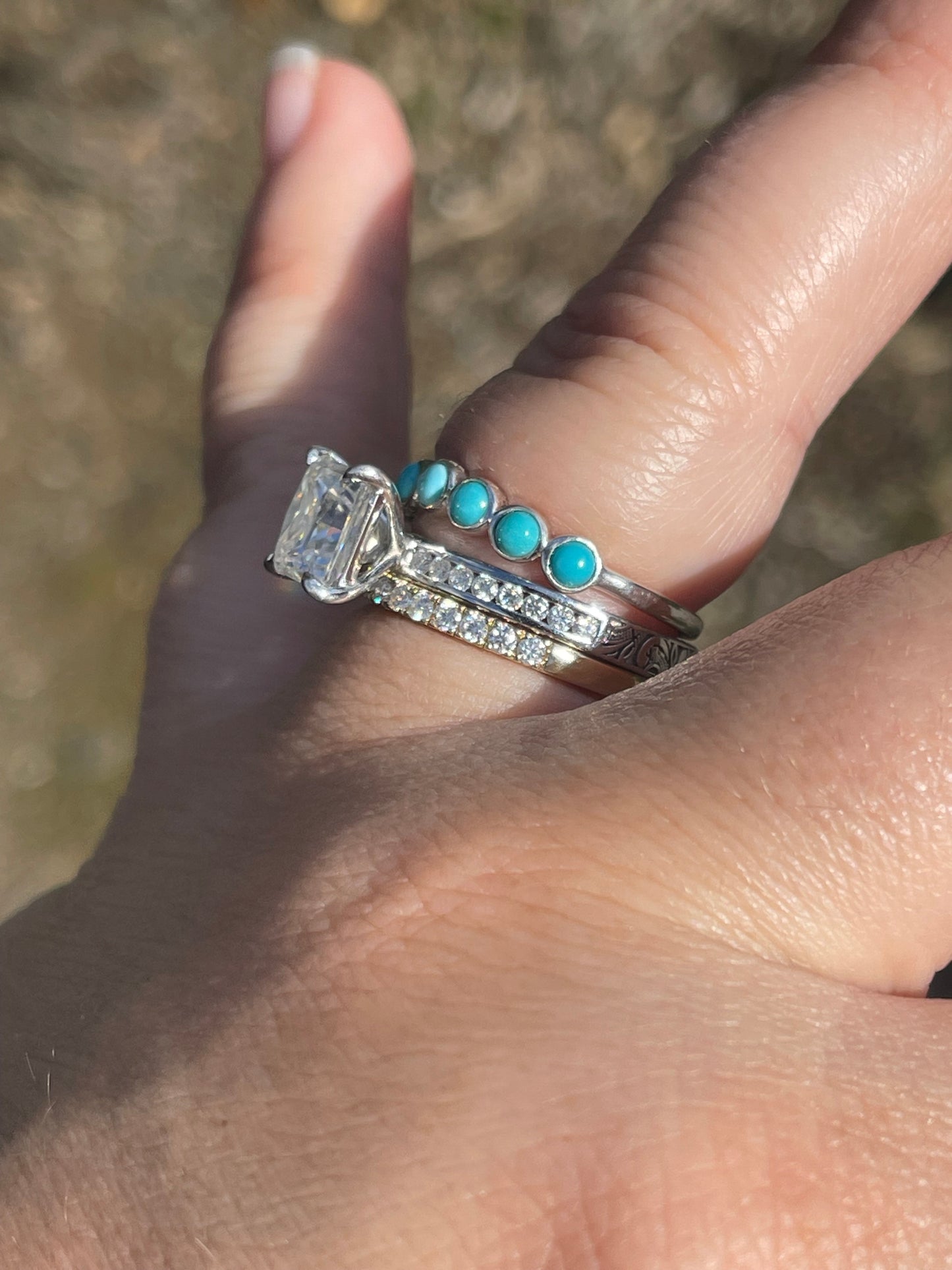 Fallon Turquoise Wedding Band