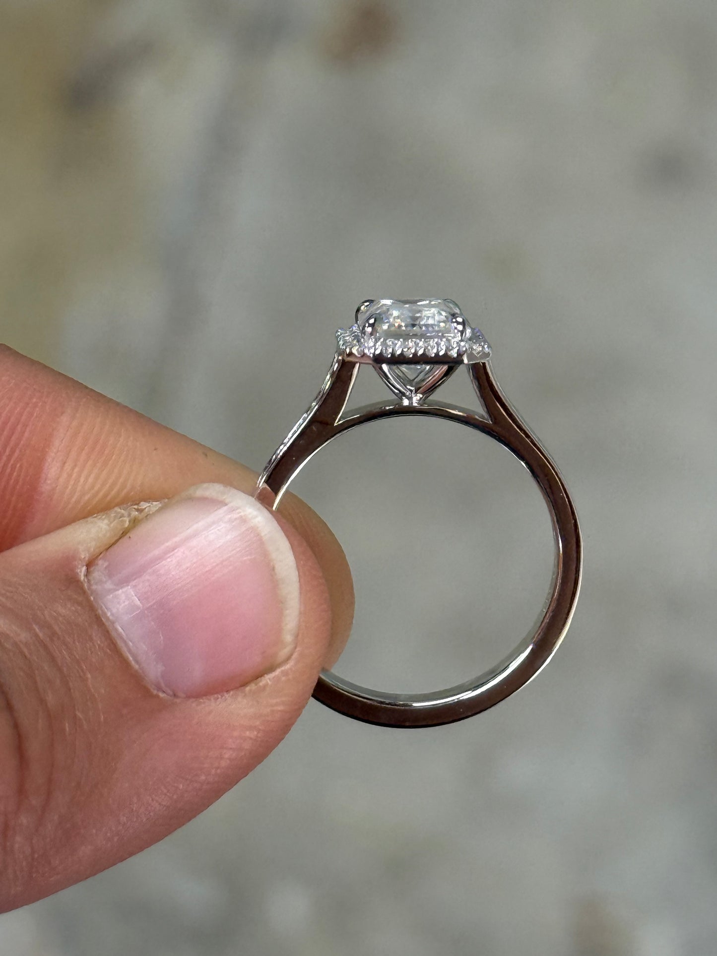 Ren Cathedral Sterling Silver Engagement Ring