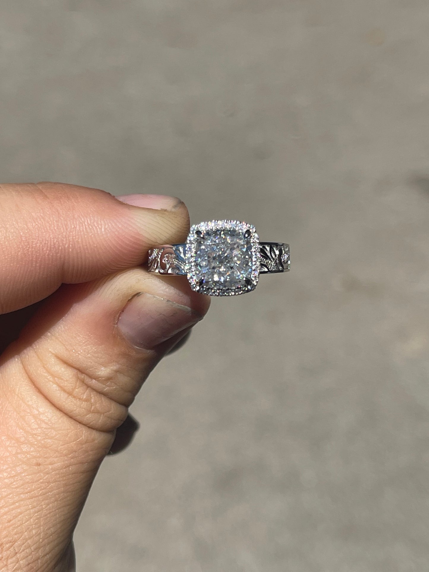 Luna 9US Sterling Silver Engagement Ring