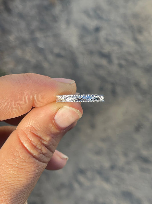Jasper Sterling Silver Wedding Band