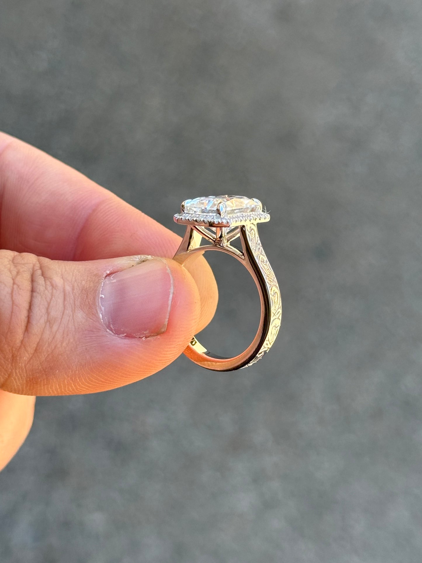 Nadeen 4ct Cathedral Diamond Engagement Ring