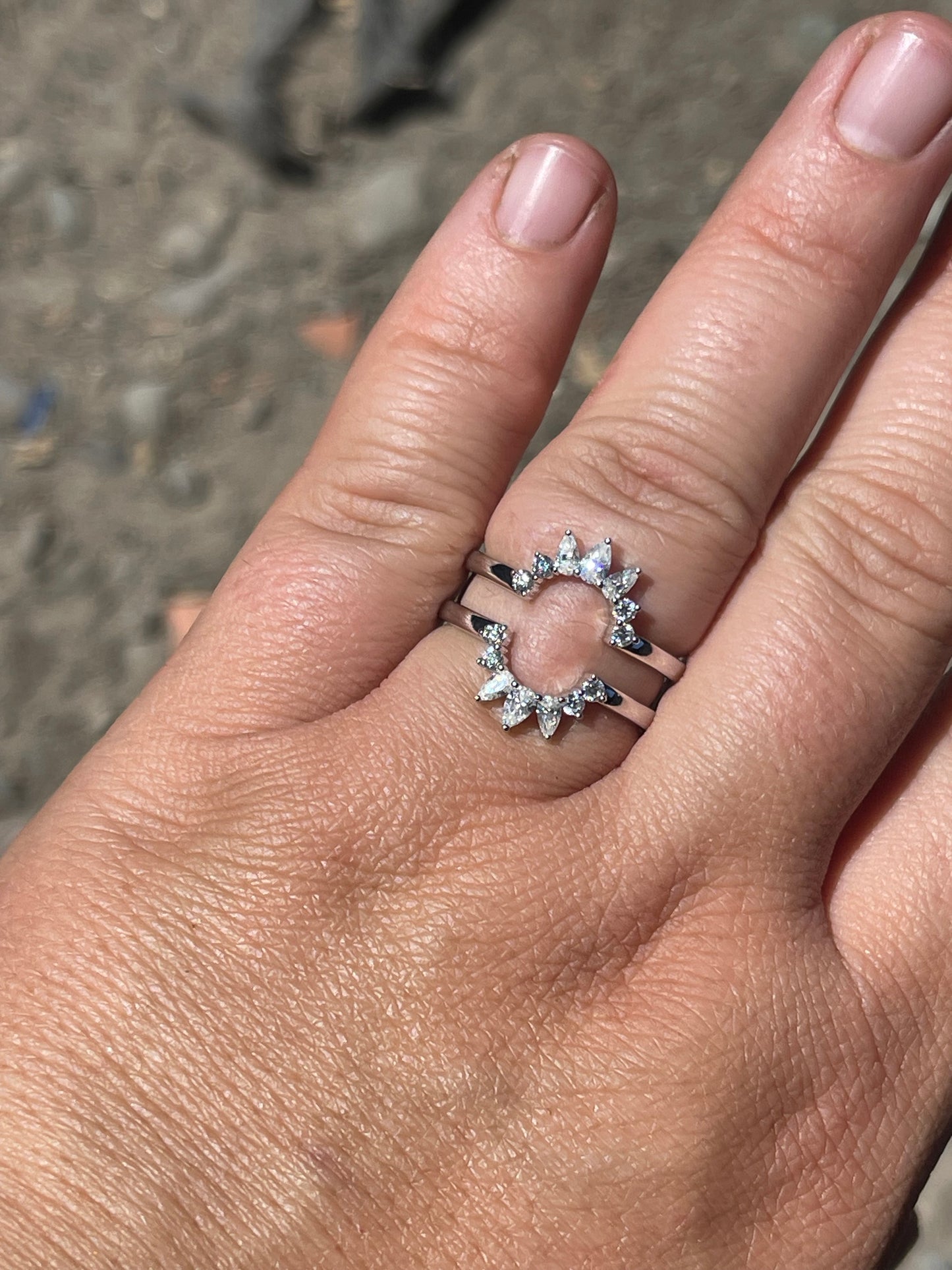 Melody Moissanite Sterling Silver Wedding Ring
