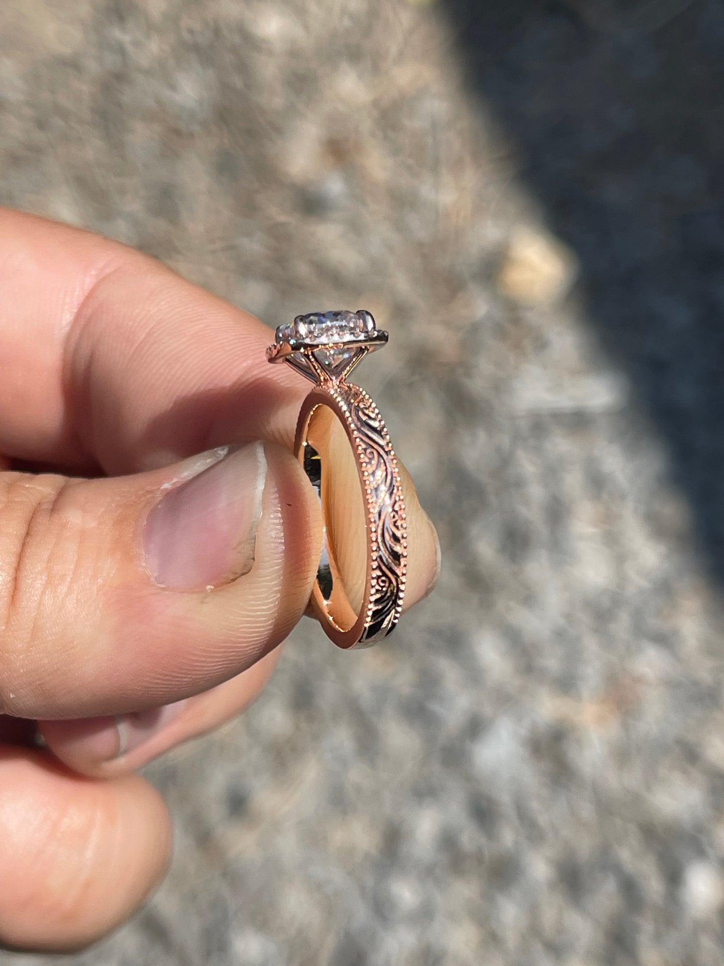 Skylar 6.5US 10K Rose Gold Engagement Ring