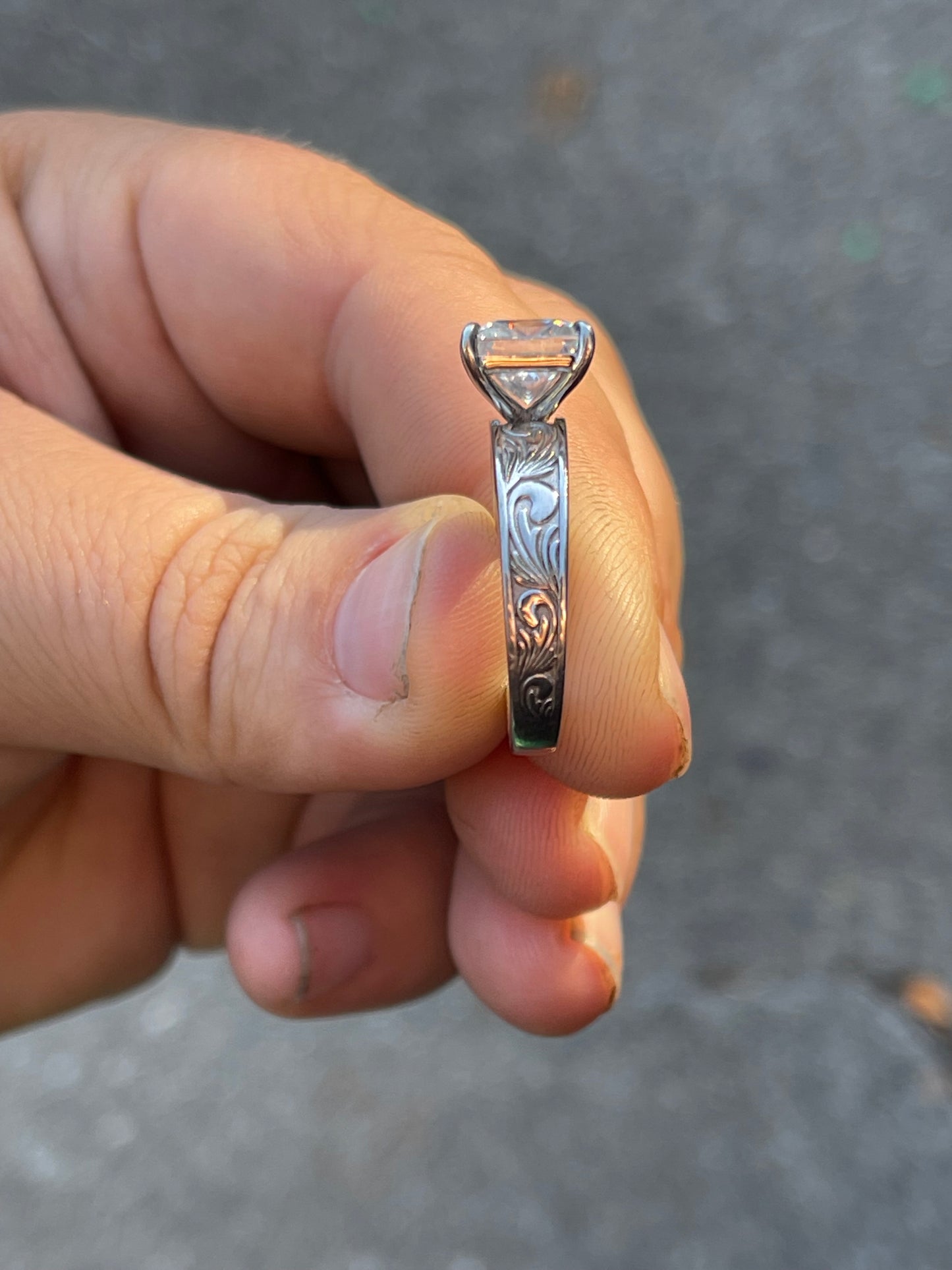 Presley 7.5US 10K White Gold Engagement Ring