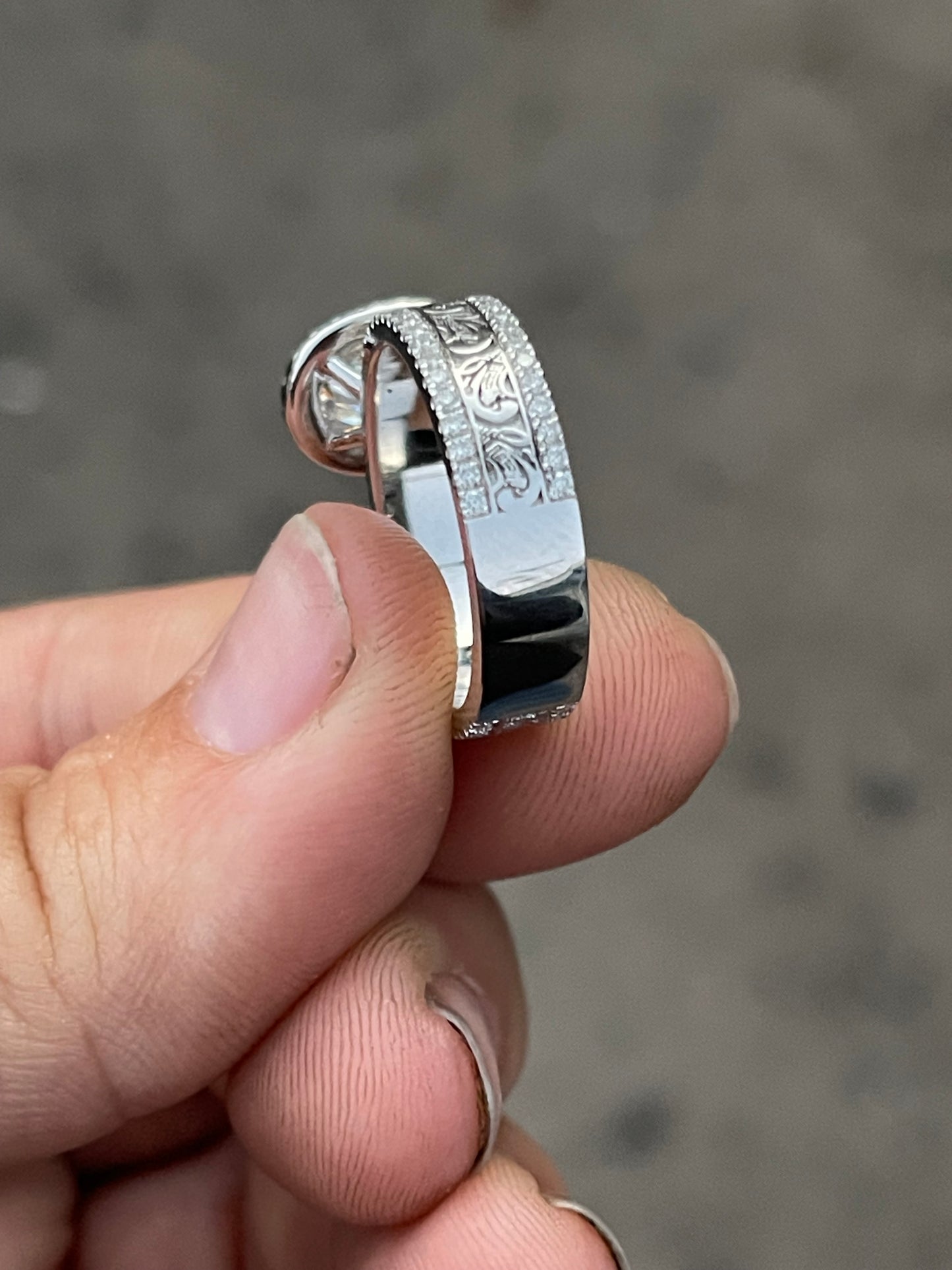 Rye 7US 14K White Gold Engagement Ring