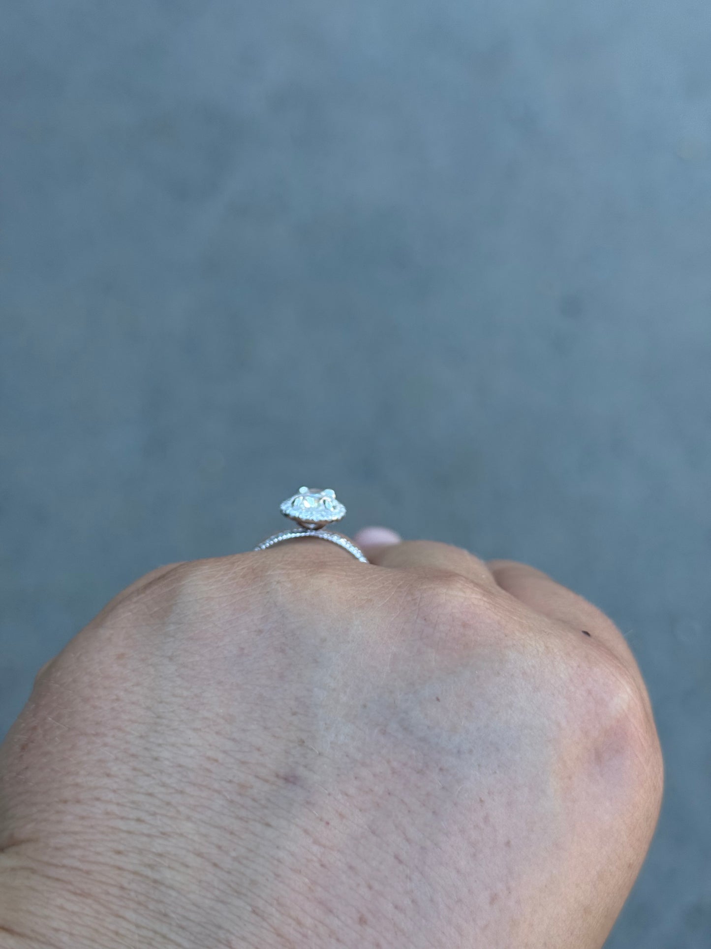 Juniper Pave Sterling Silver Engagement Ring