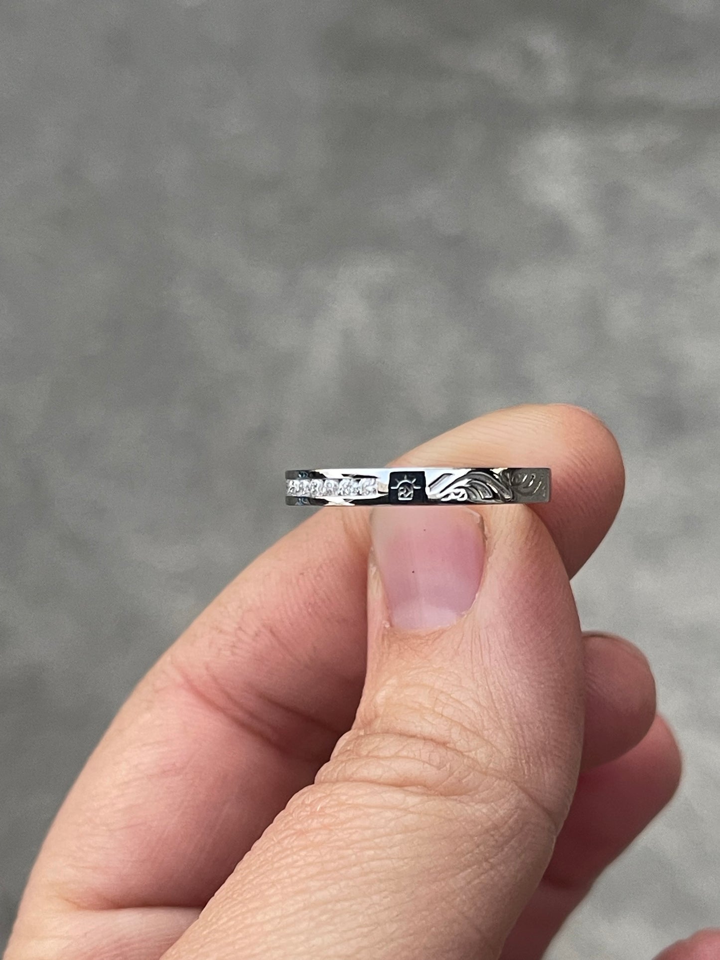 Carson Moissanite Brand Wedding Band