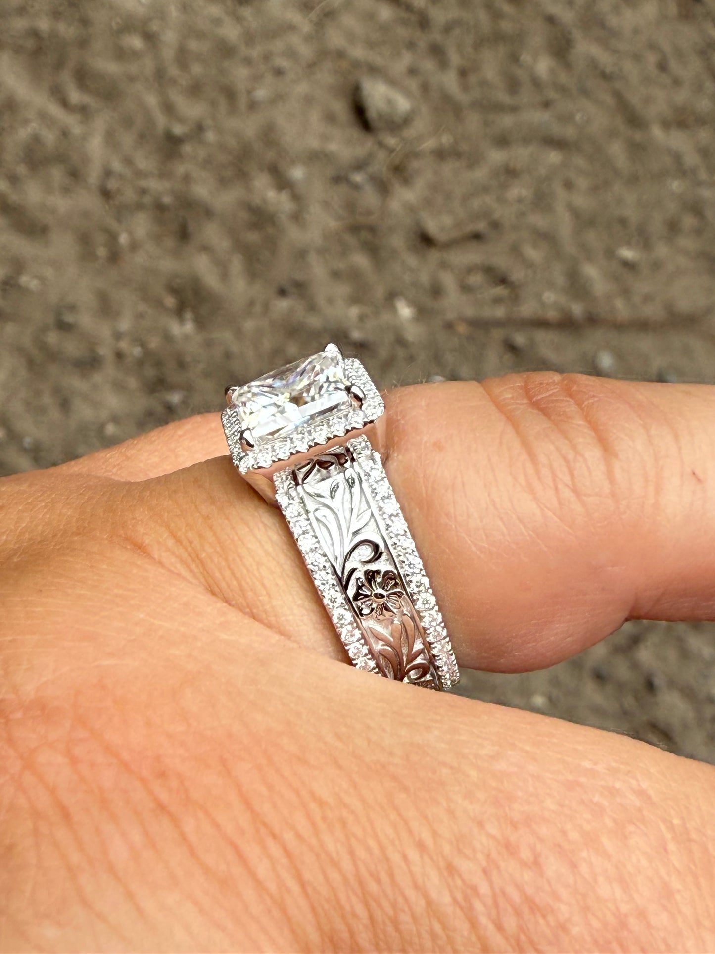 Rae (LP) Sterling Silver Engagement Ring