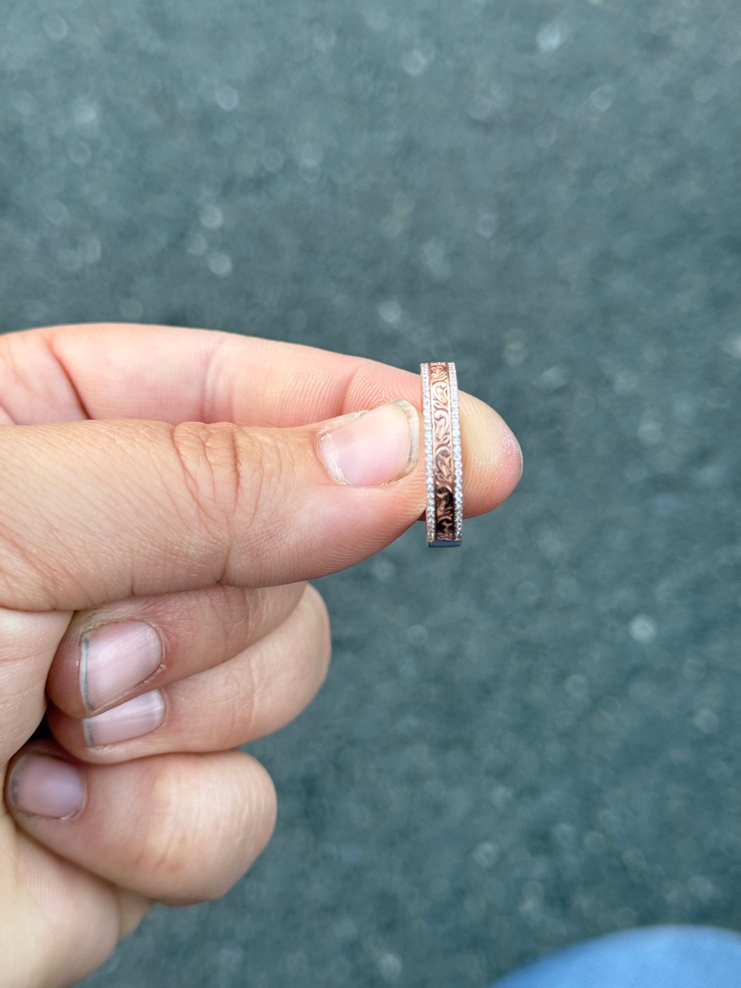 Kennedy Jr. Moissanite Wedding Band