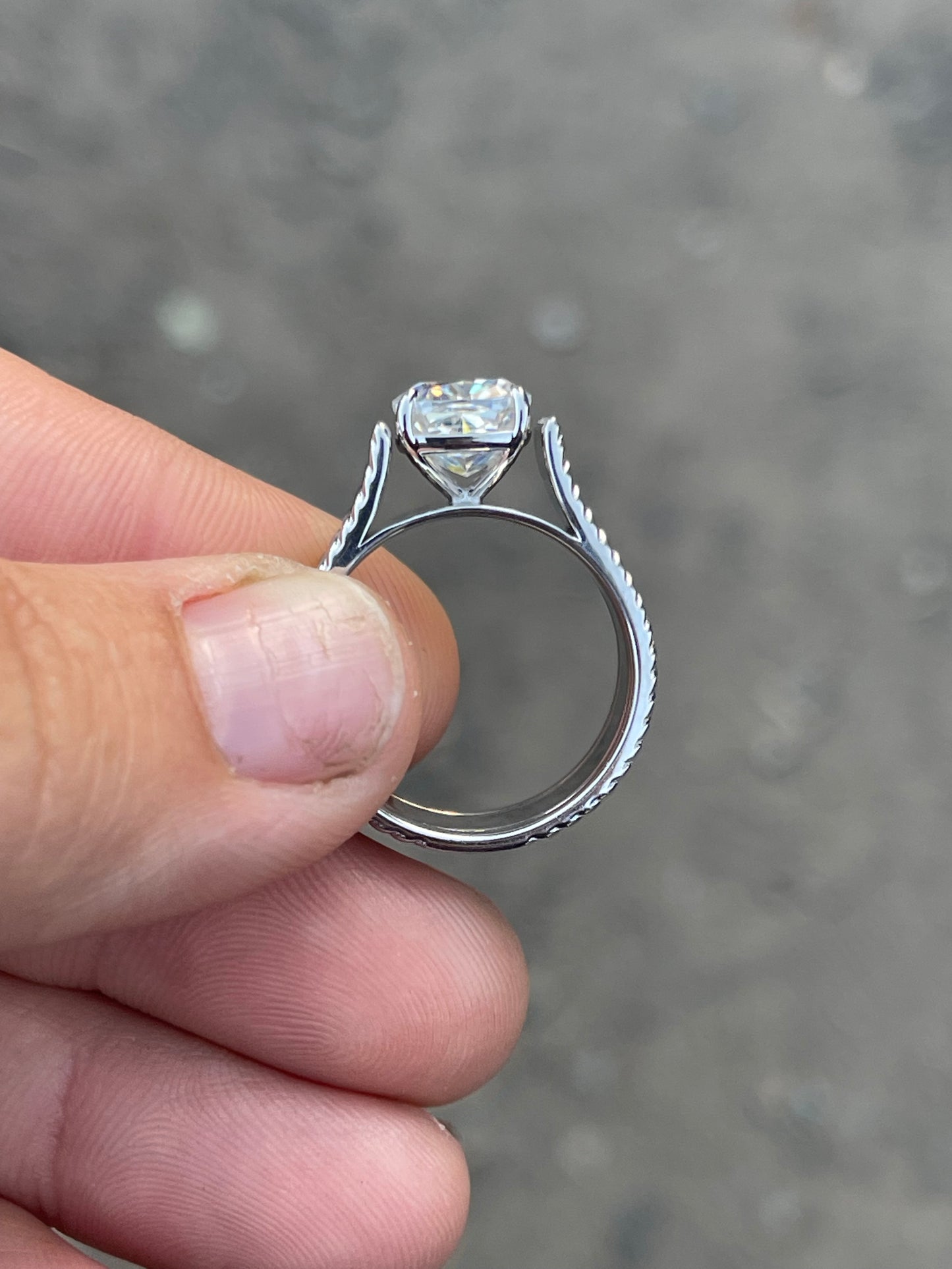 Rein 6US Sterling Silver Engagement Ring