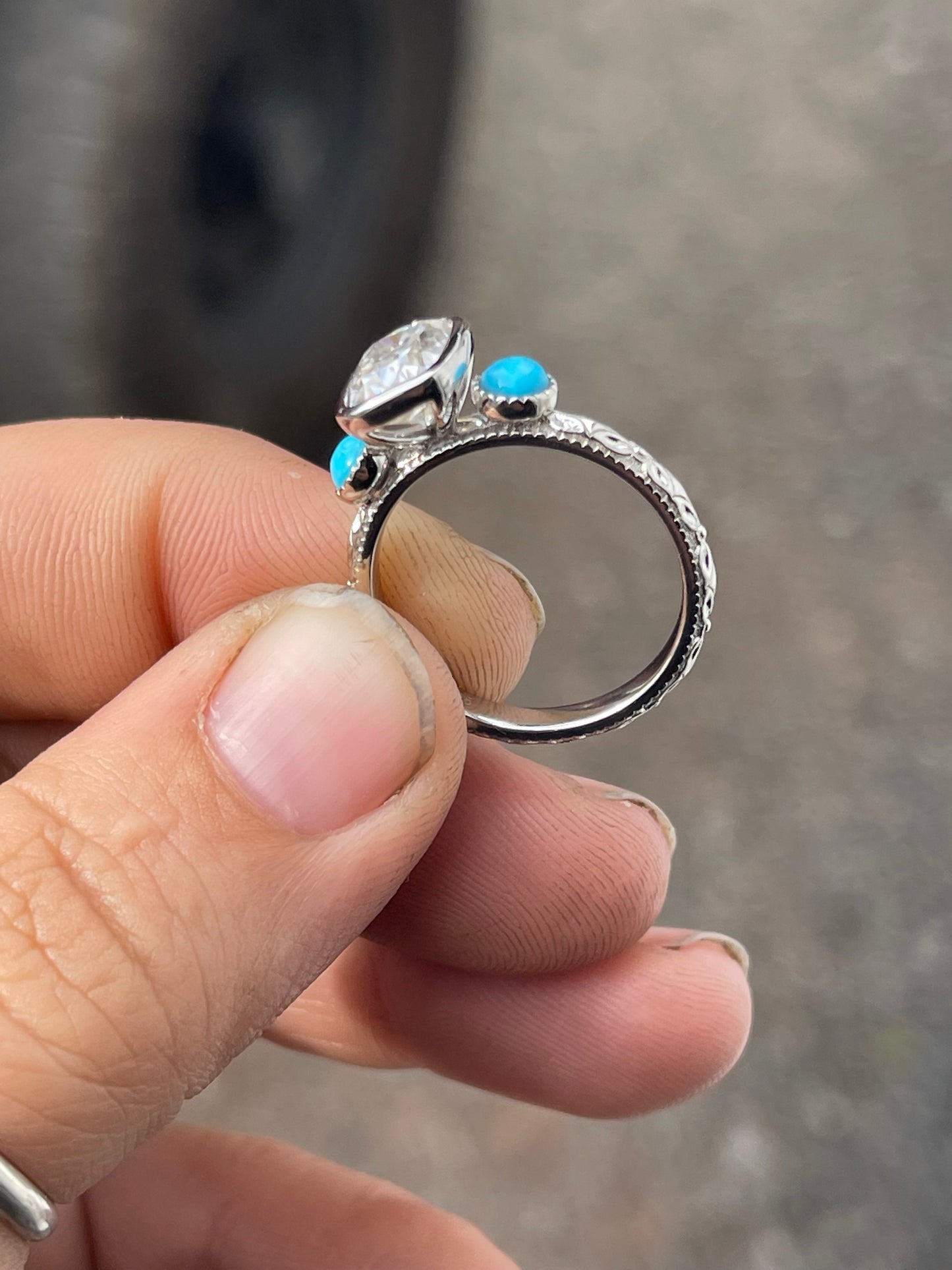 Lucy Sterling Silver Engagement Ring