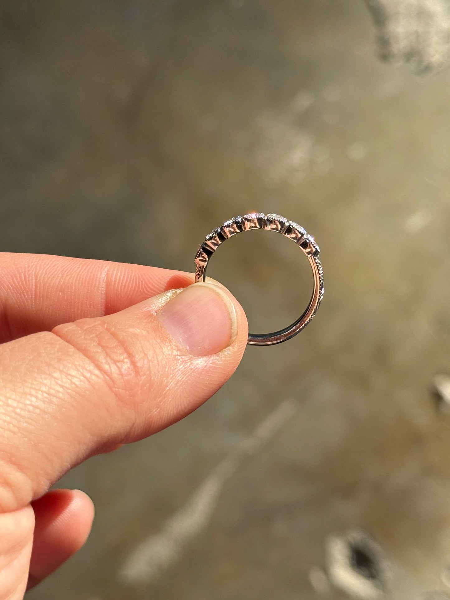 Mae Sterling Silver Moissanite Band
