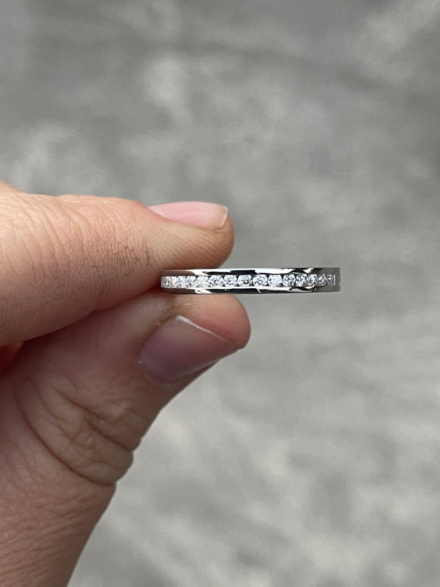 Carson Moissanite Brand Wedding Band