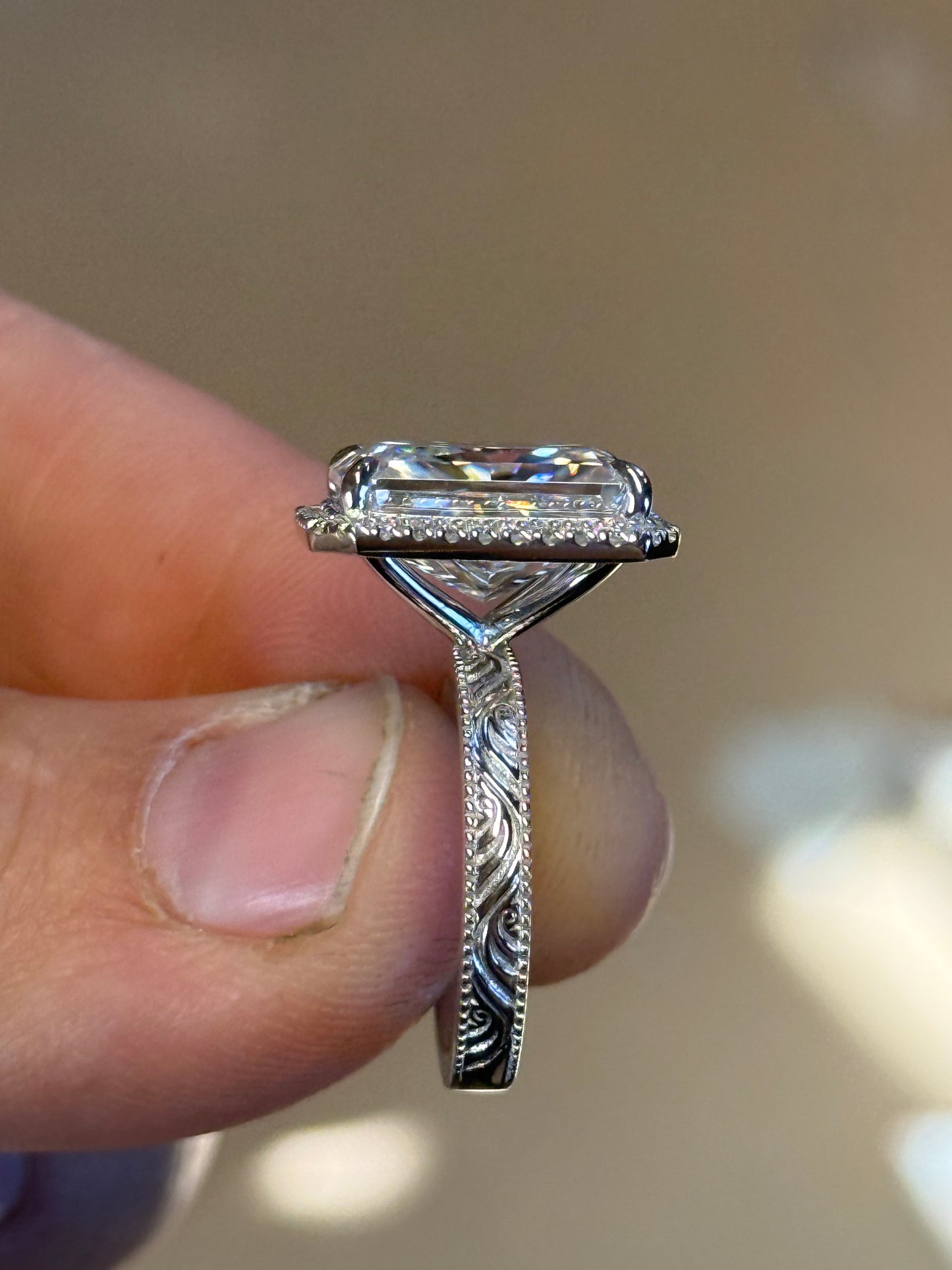Raylee 7ct Sterling Silver Engagement Ring