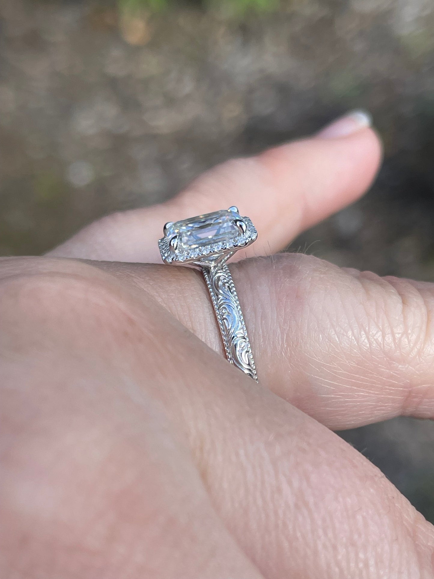 Peyton 6US 10K White Gold Engagement Ring
