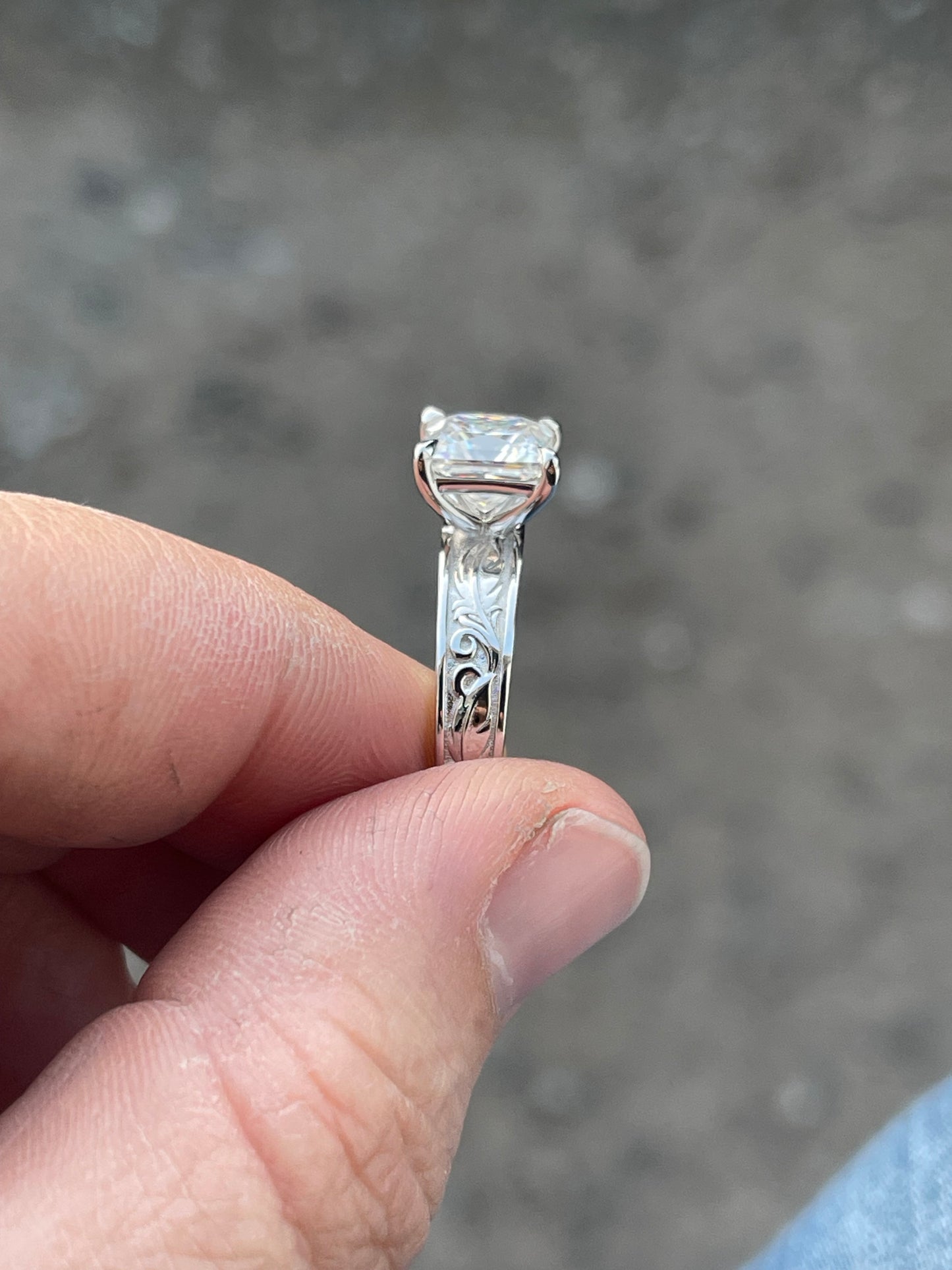 Kaylee 5US 10K White Gold Engagement Ring