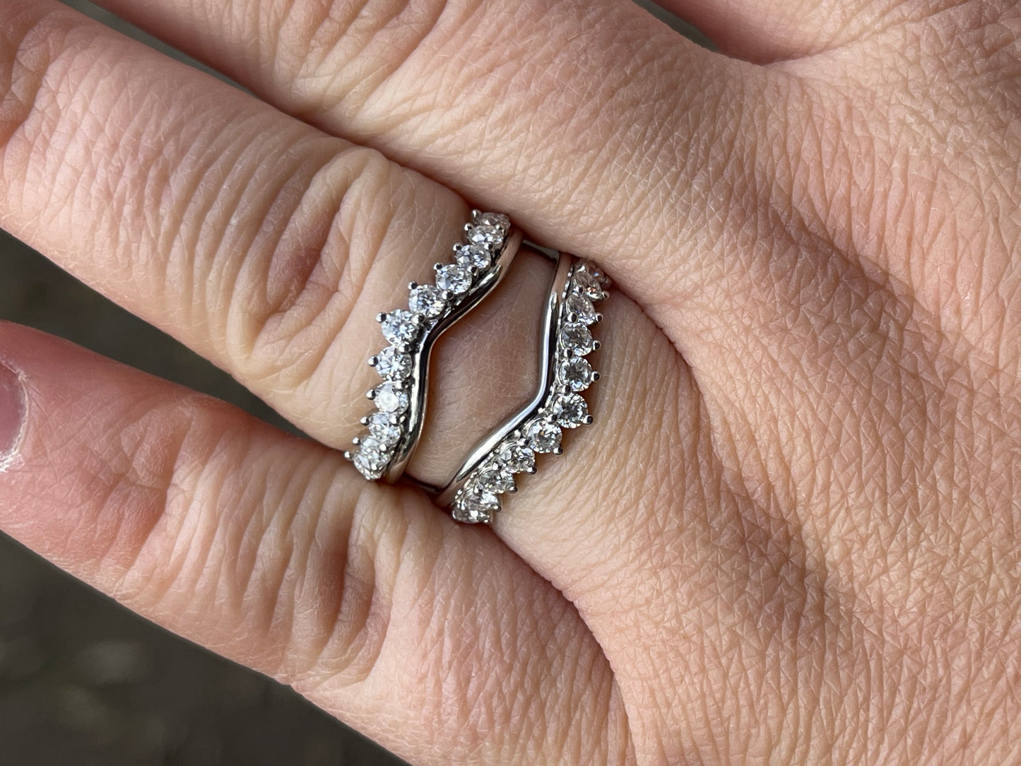 Danette Moissanite Sterling Silver Wedding Ring