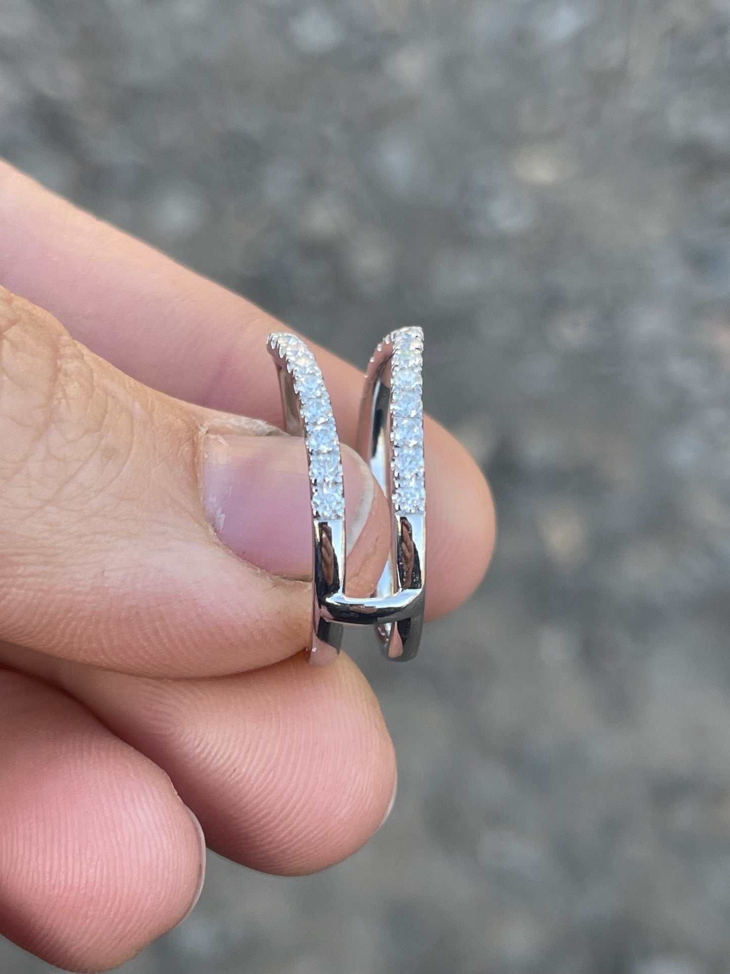 Ridley Moissanite Sterling Silver Wedding Ring