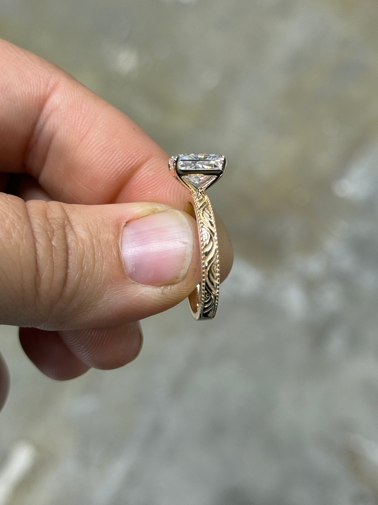 Beth 7.5US 14K Yellow Gold Engagement Ring