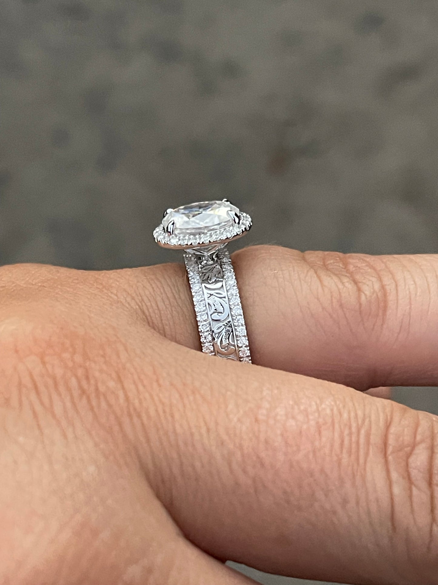 Rye 7US 14K White Gold Engagement Ring