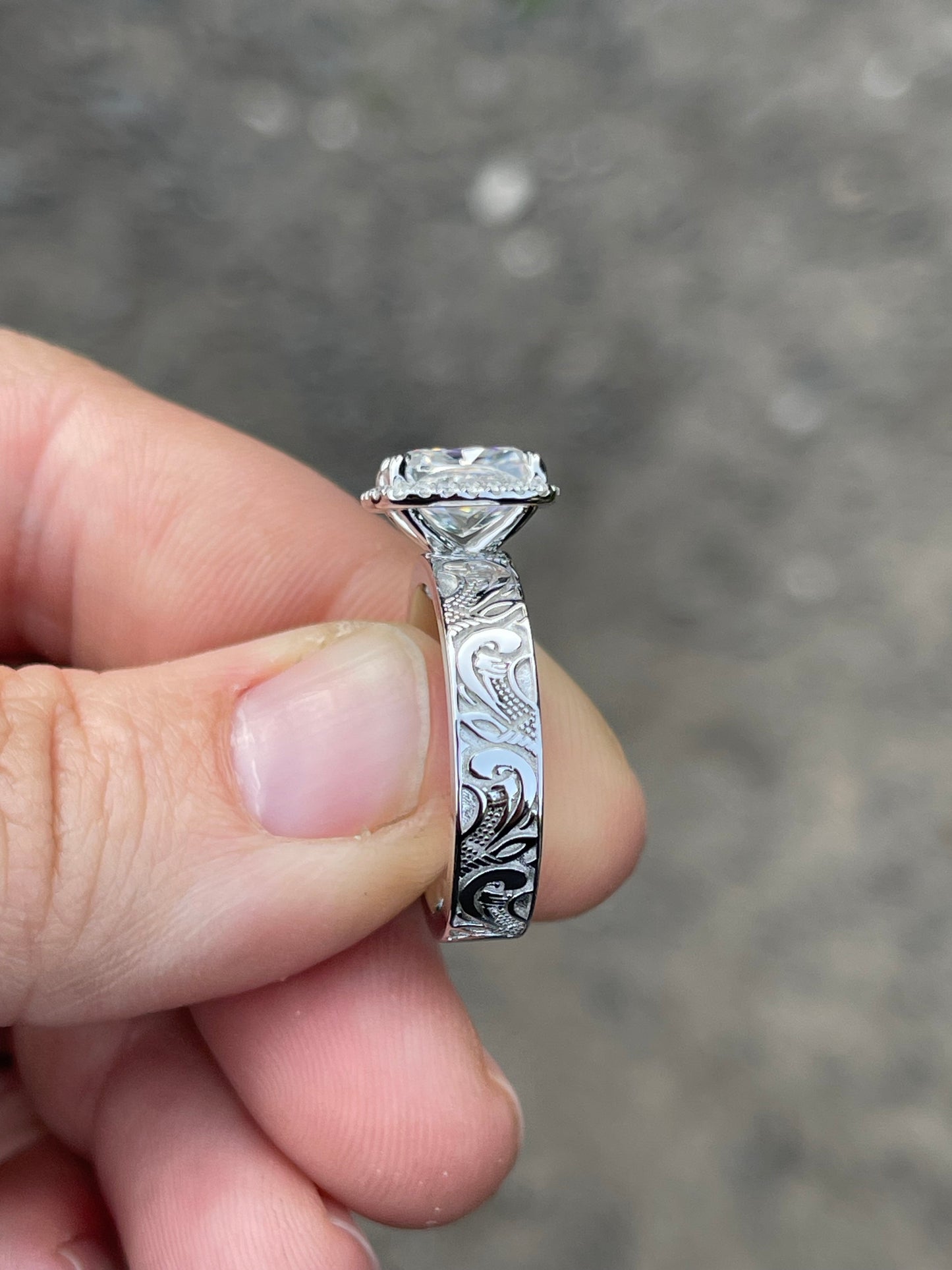 Kallie 7.5US Sterling Silver Engagement Ring
