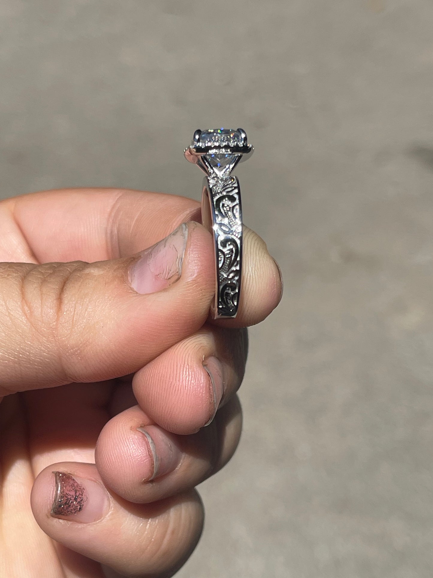 Luna 9US Sterling Silver Engagement Ring
