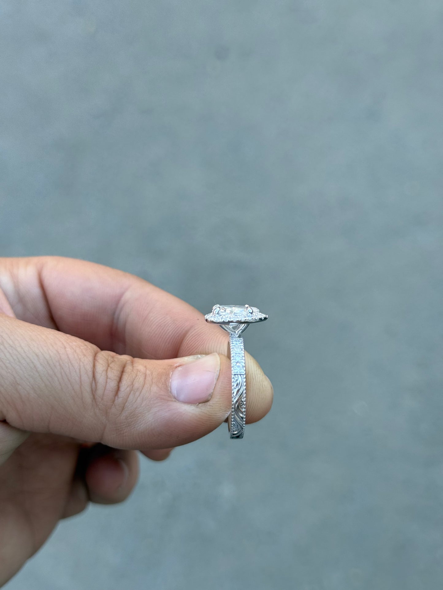 Juniper Pave Sterling Silver Engagement Ring