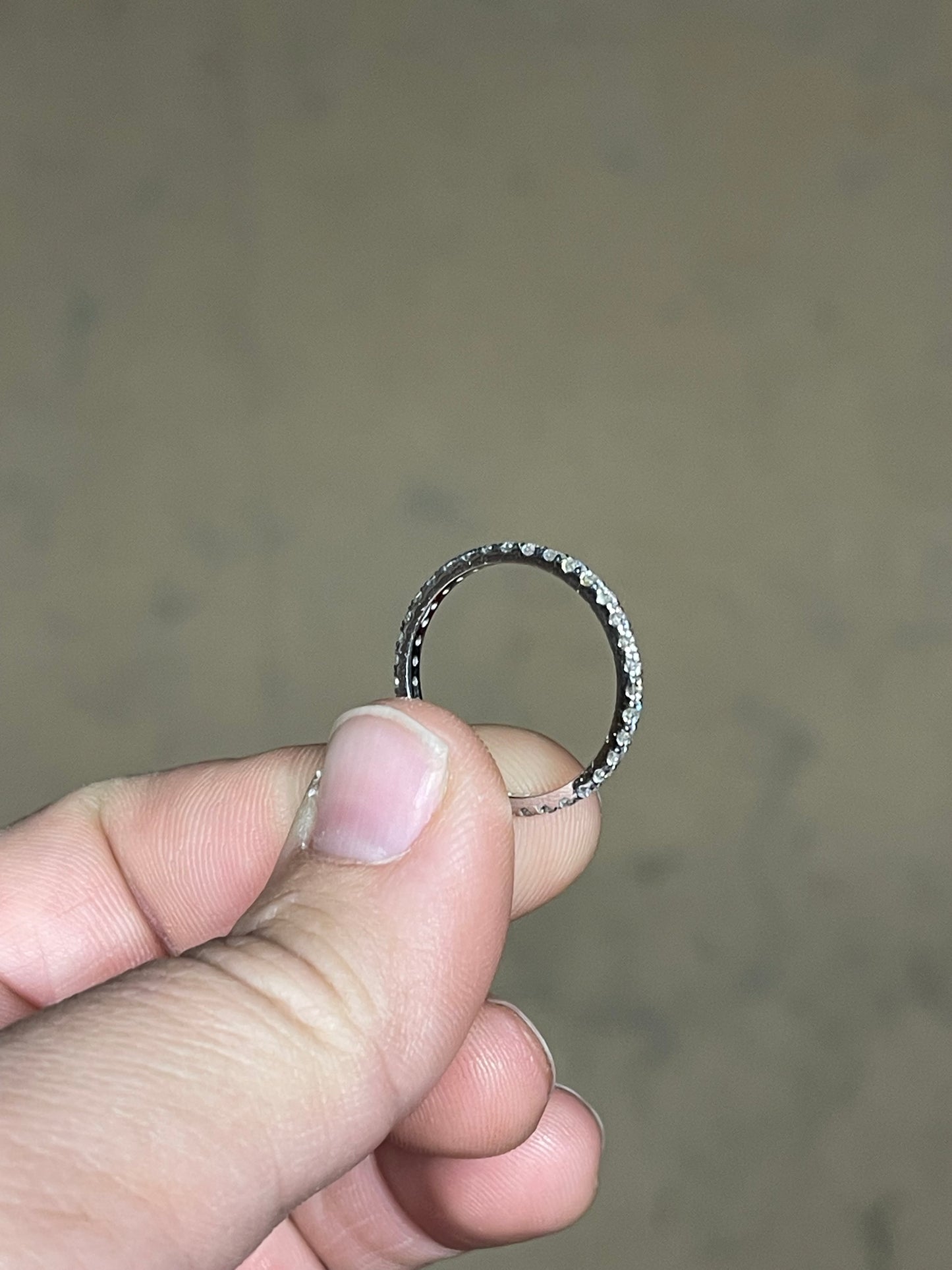 Kelsi Sterling Silver Moissanite Full Eternity Wedding Band