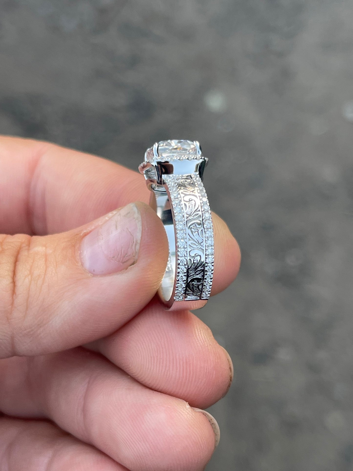 Jean (LP) 7US 10K White Gold Engagement Ring