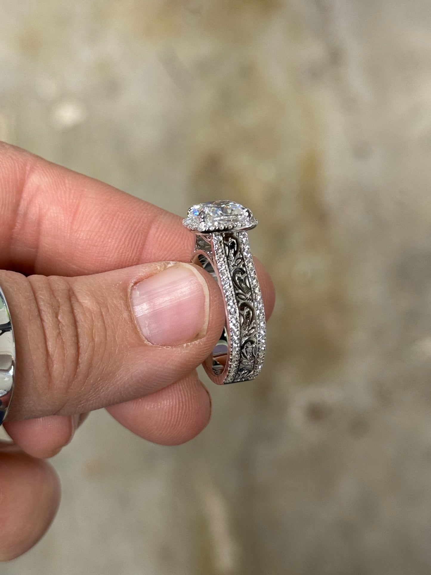 Jean DIAMOND Cathedral Engagement Ring Engagement Rings Tines Ranch Co