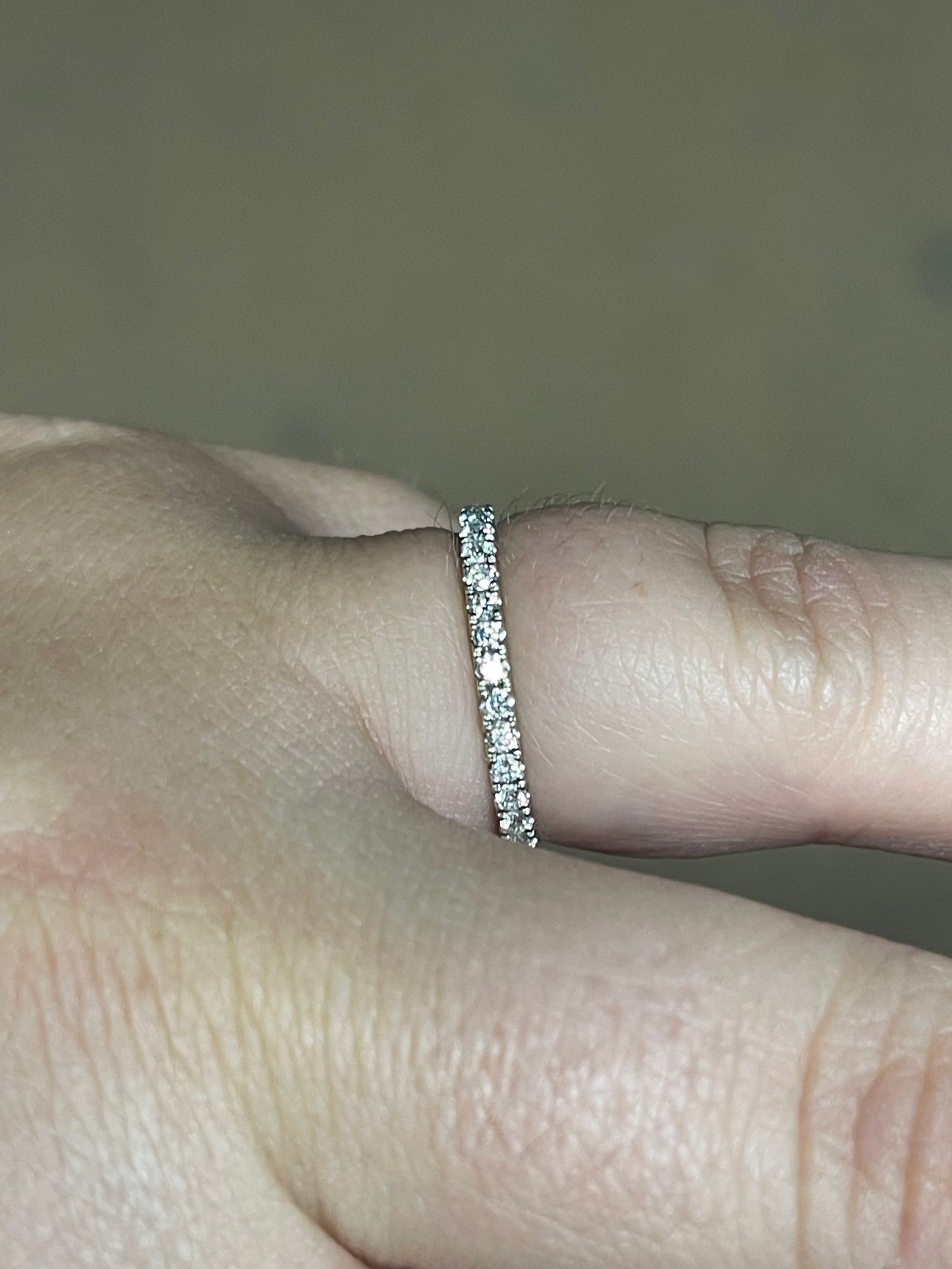 Kelsi Sterling Silver Moissanite Full Eternity Wedding Band