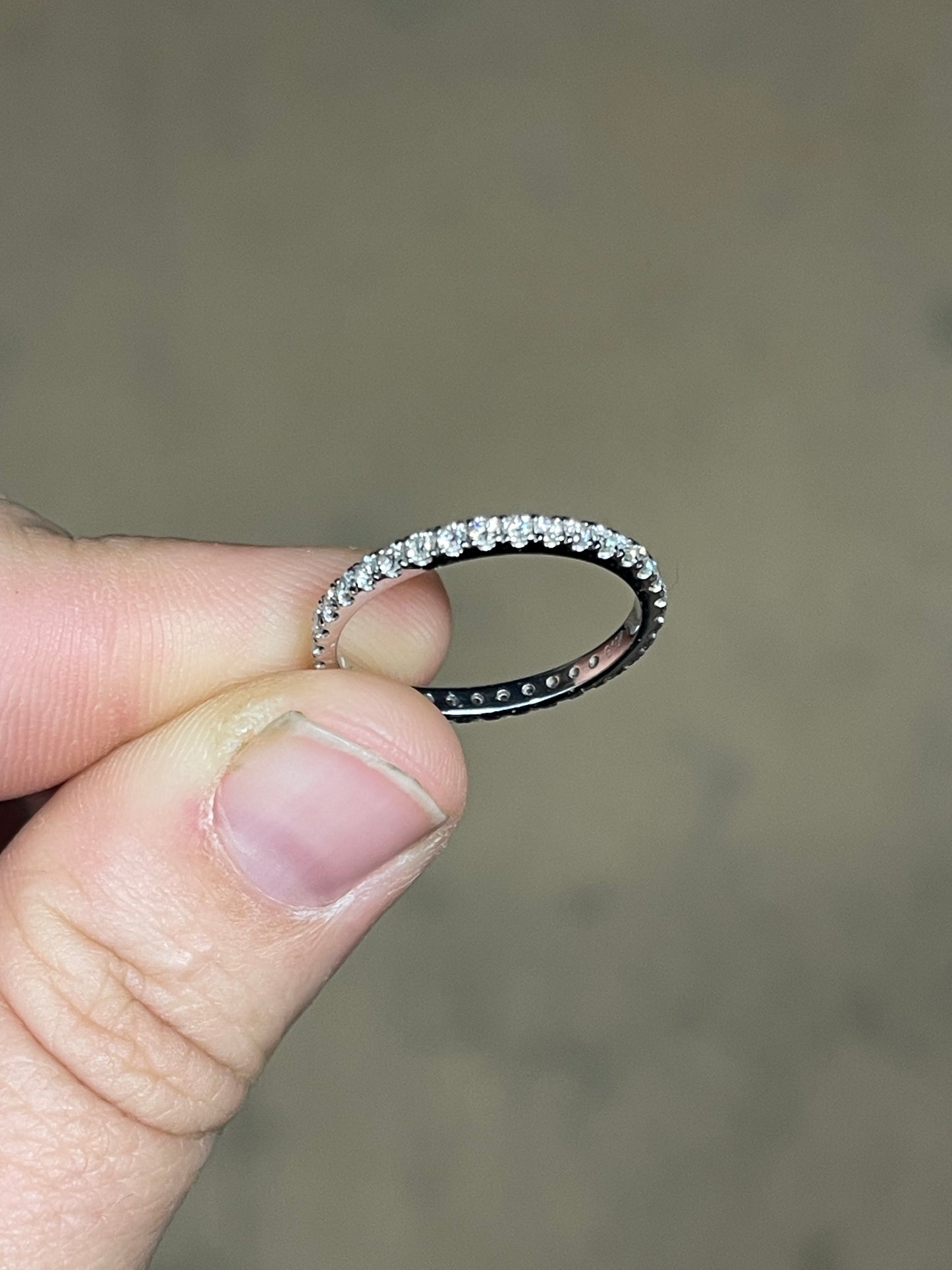 Kelsi Sterling Silver Moissanite Full Eternity Wedding Band