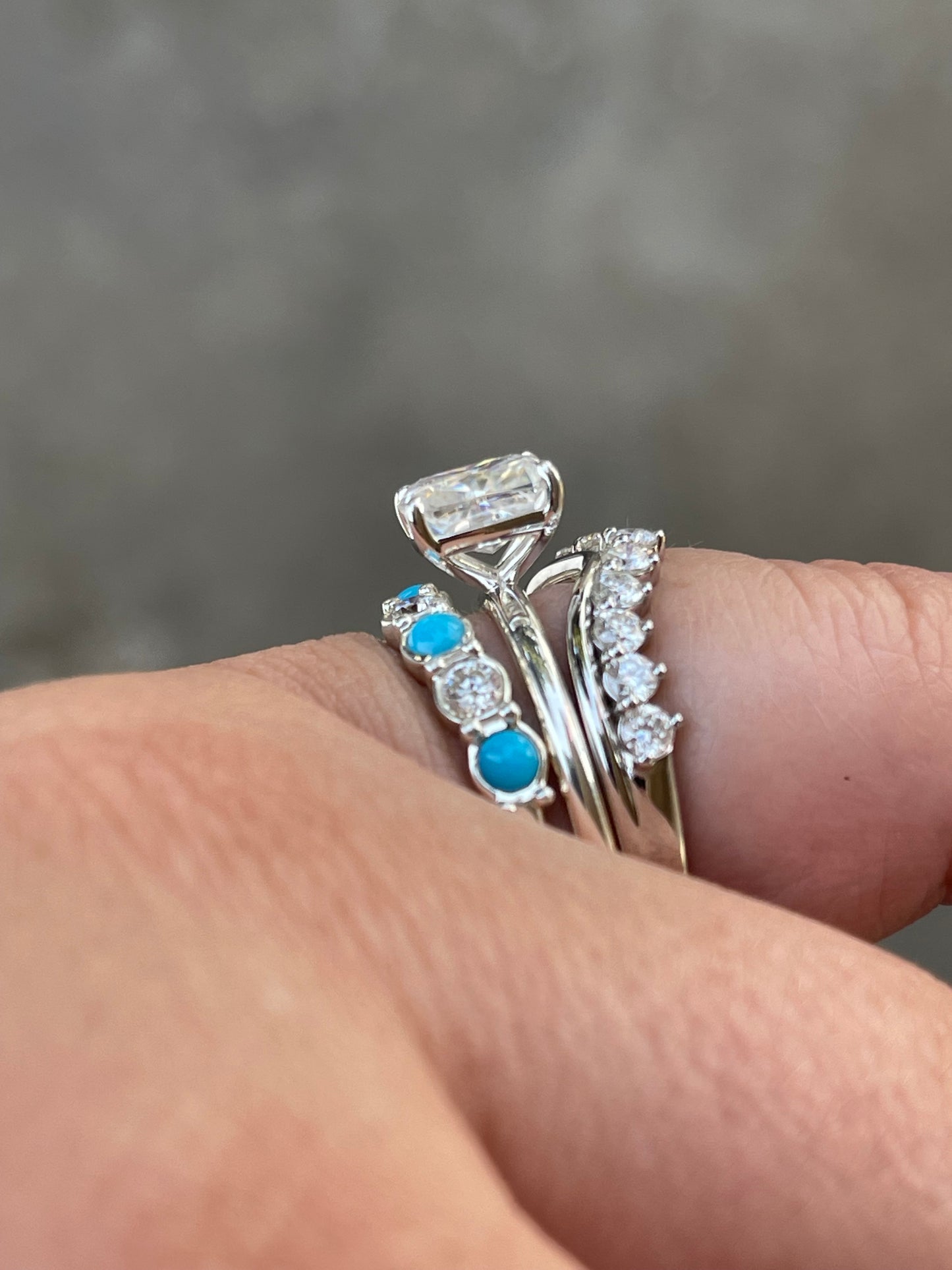 Darcy Moissanite Wedding Band