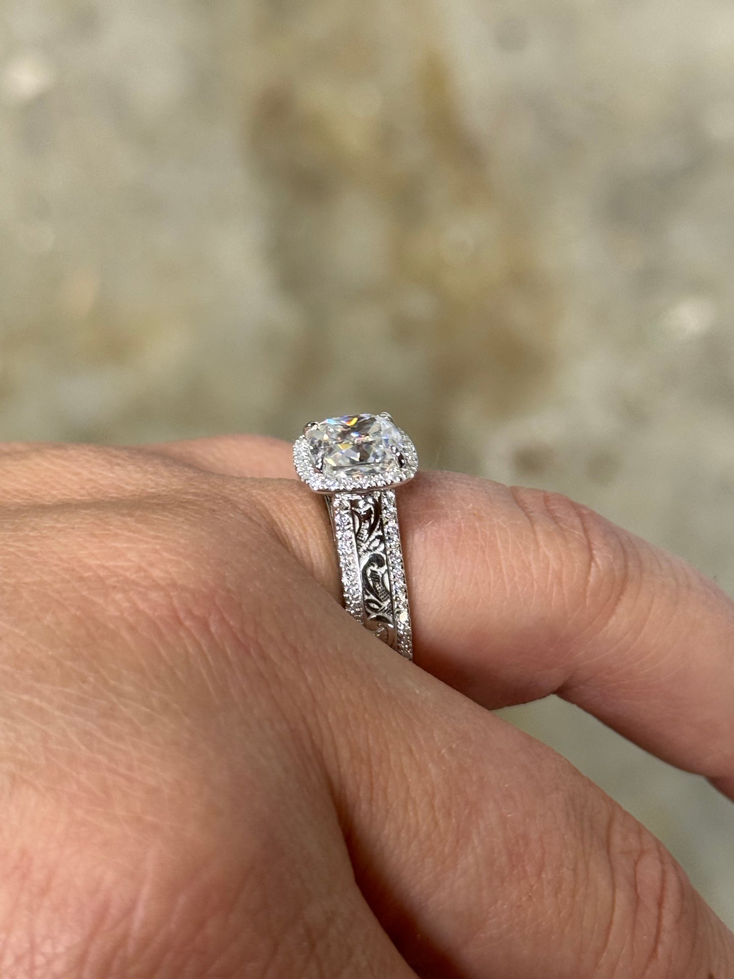 Jean DIAMOND Cathedral Engagement Ring Engagement Rings Tines Ranch Co