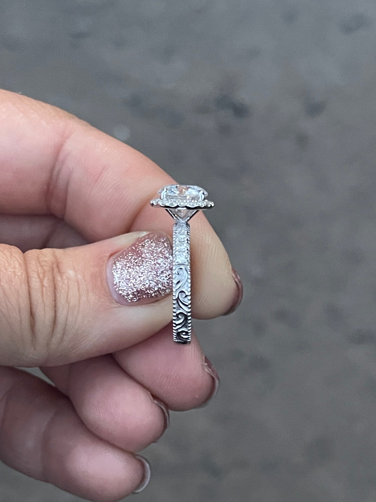 Briella Sterling Silver Engagement Ring