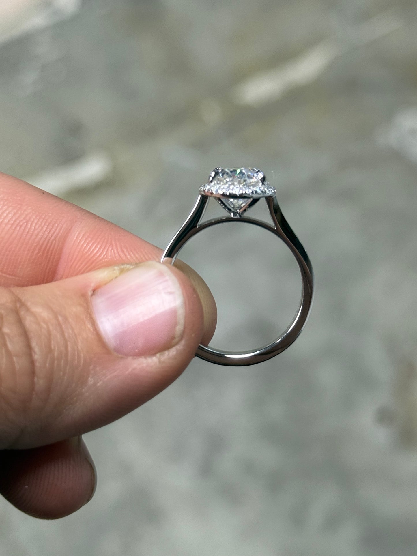 Lou Cathedral Sterling Silver Engagement Ring